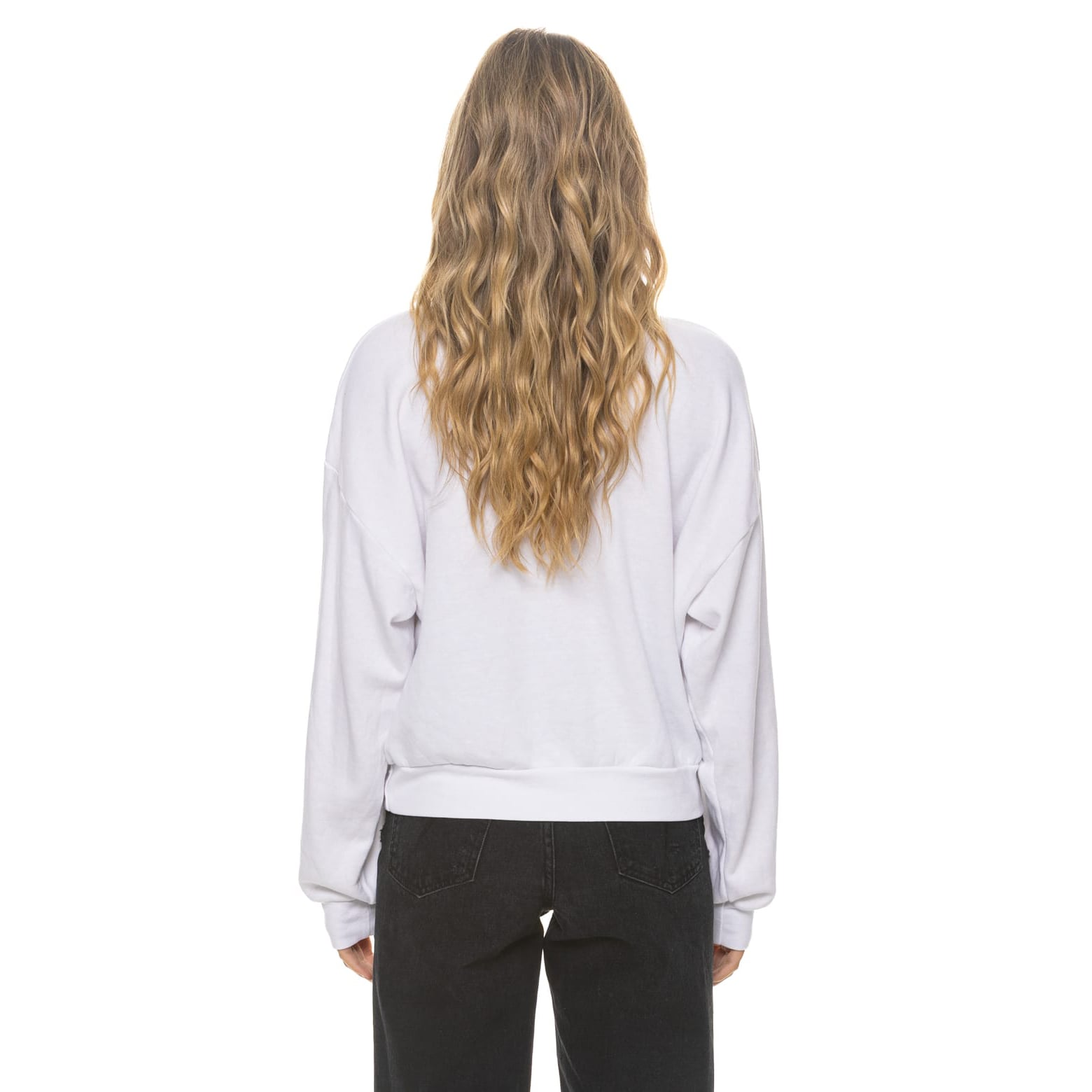 Sweat-shirt unisexe Aviator Nation blanc New York Jets, coupe décontractée, en mélange de trois matières.