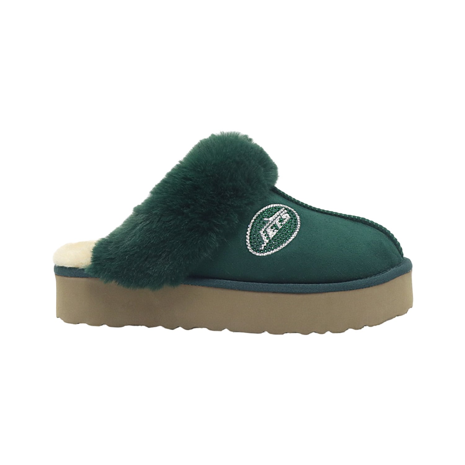 Pantoufles unisexes FABGATING de Cuce Green aux couleurs l'équipe des New York Jets