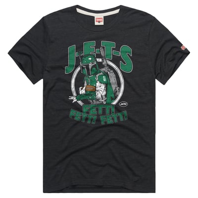 New York Jets Homage Unisex Star Wars x NFL Tri-Blend T-Shirt - Charcoal