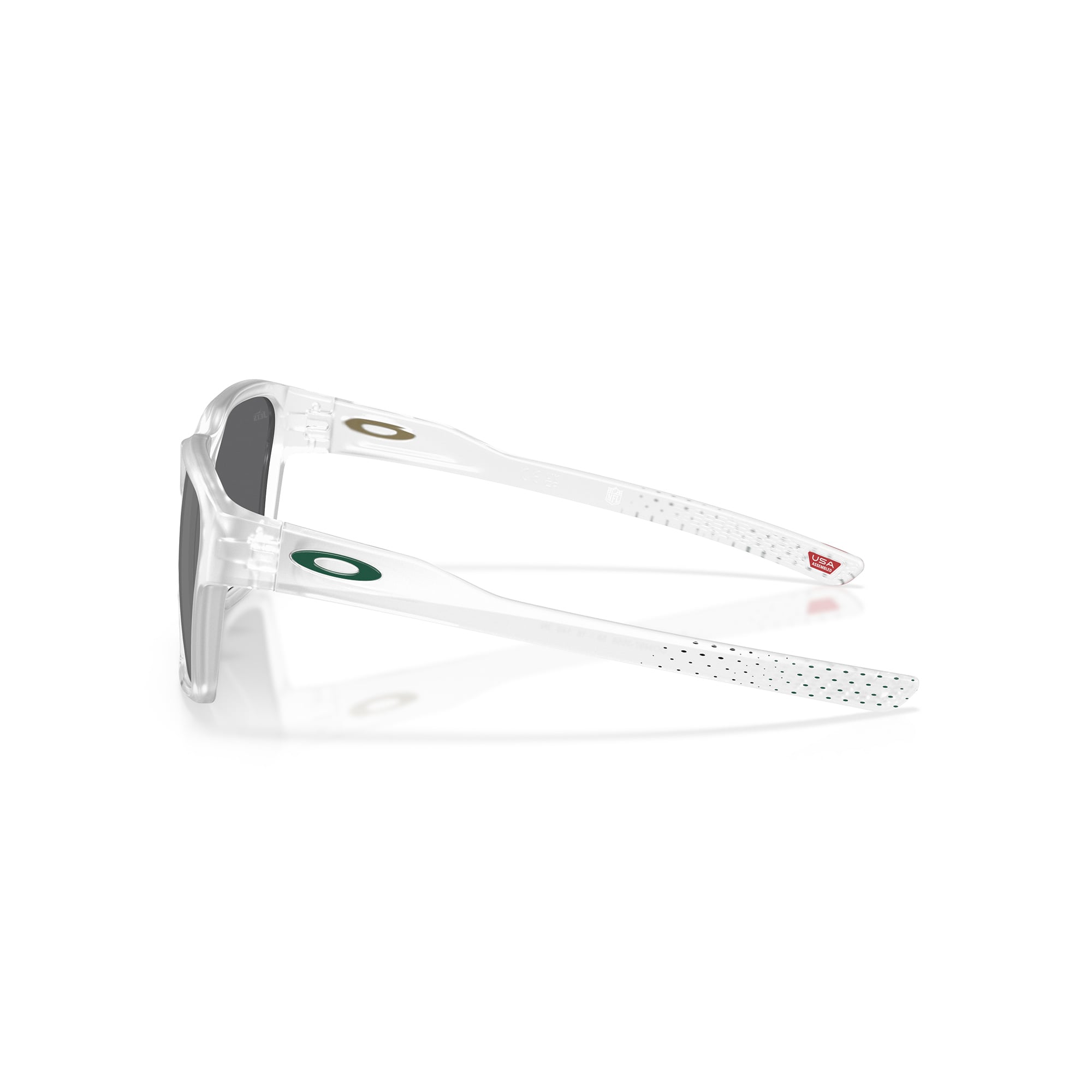 Lunettes de soleil unisexes Oakley New York Jets Briza Matte Clear avec verres polarisés Prizm Black