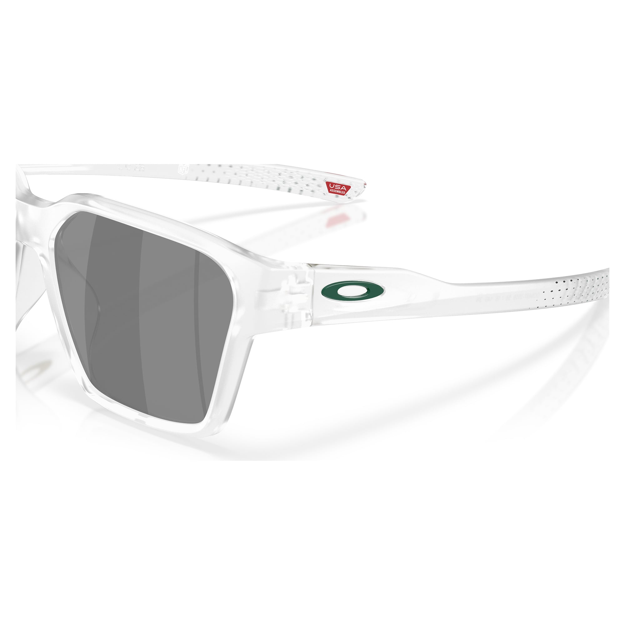 Lunettes de soleil unisexes Oakley New York Jets Briza Matte Clear avec verres polarisés Prizm Black
