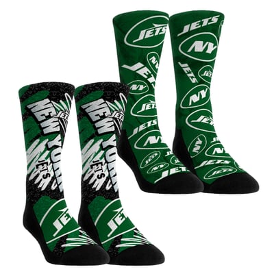 New York Jets Rock Em Unisex Team Blast Two-Pack Crew Socks