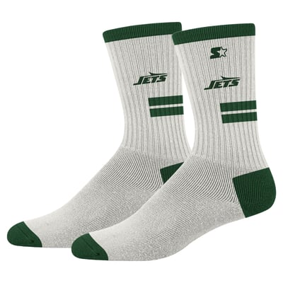  New York Jets Starter Unisex Premiere Cushioned Crew Socks - Cream