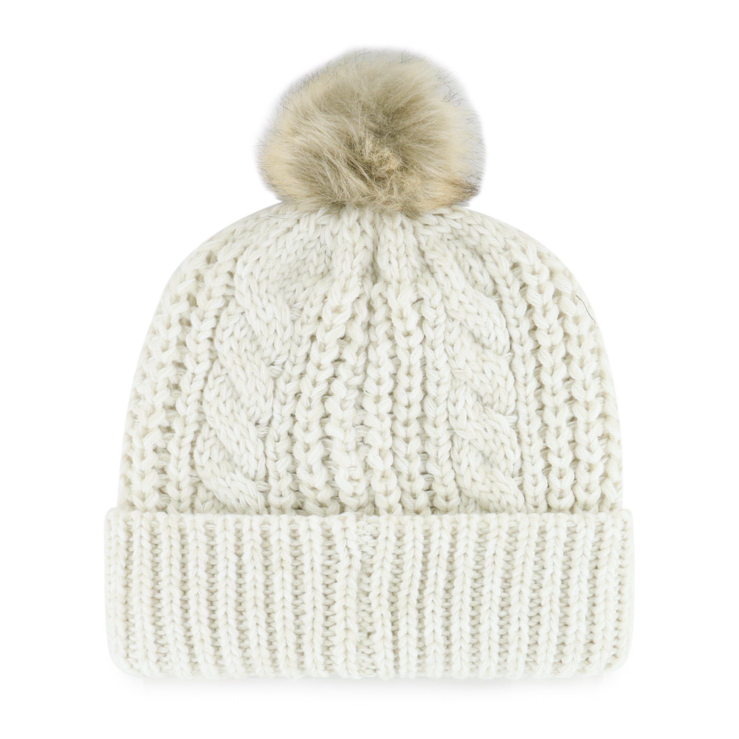 Bonnet à revers Meeko blanc '47 pour femme, modèle New York Jets, avec pompon