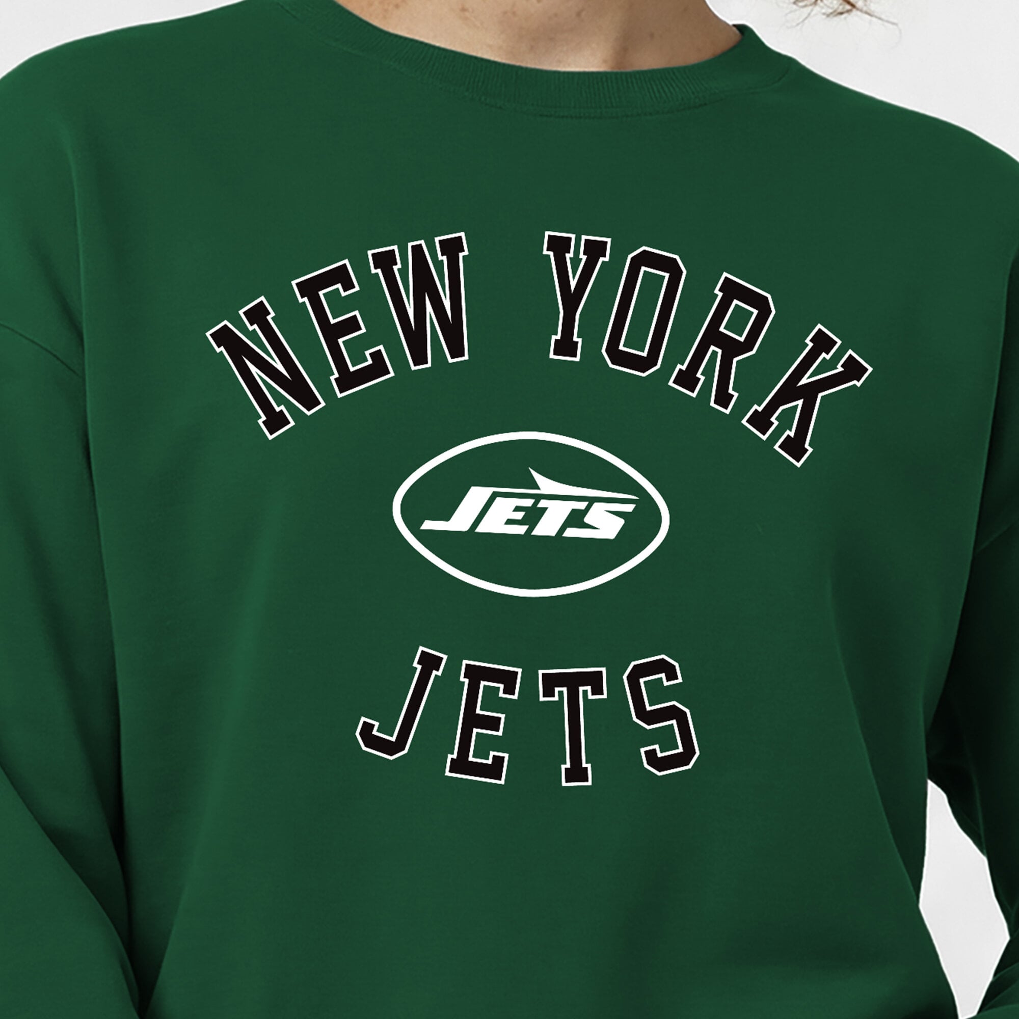 Sweat-shirt Champion vert New York Jets Heart & Soul Powerblend pour femme