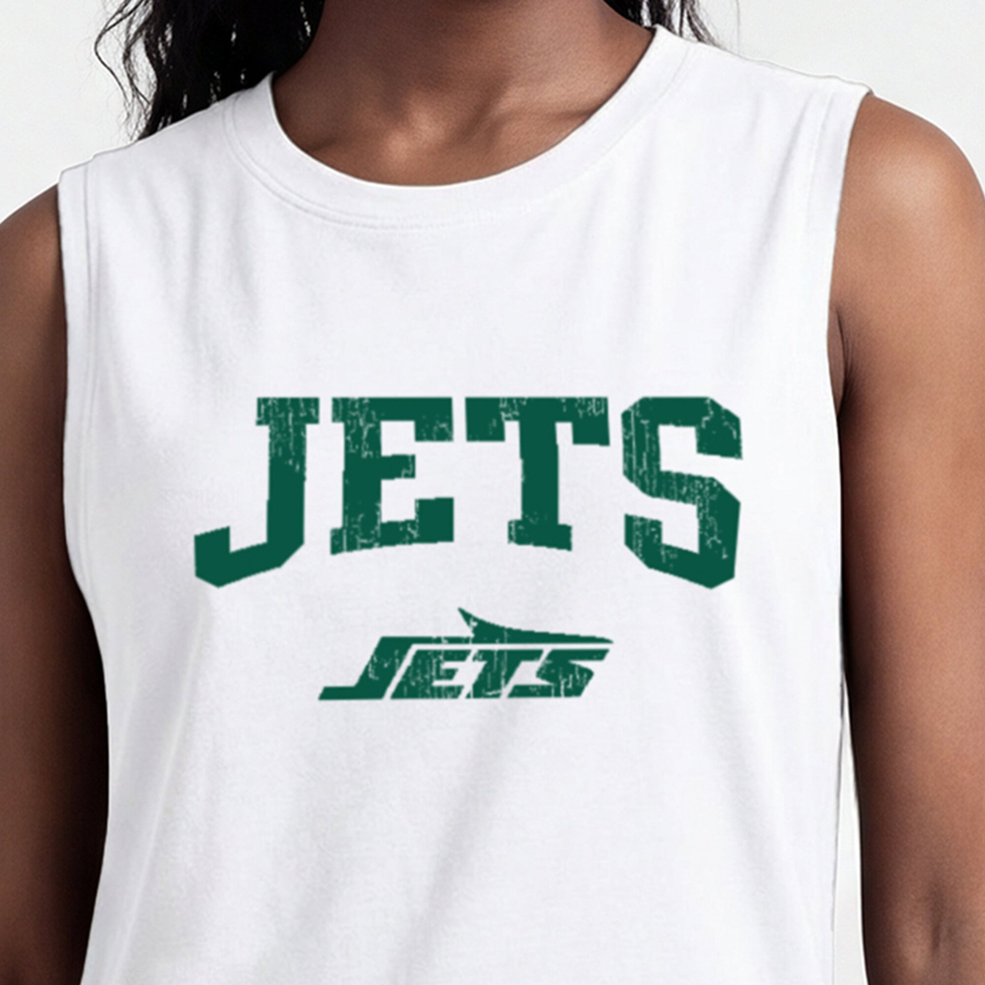 Débardeur blanc Champion pour femme, New York Jets.
