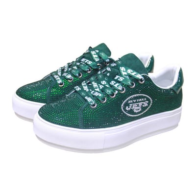  New York Jets FABGATING by Cuce Women's Team Color Crystal Sneakers - Green