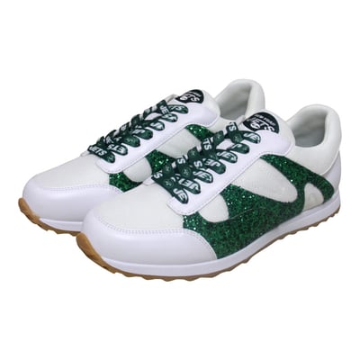  New York Jets FABGATING by Cuce Women's Glitter Sneakers - White