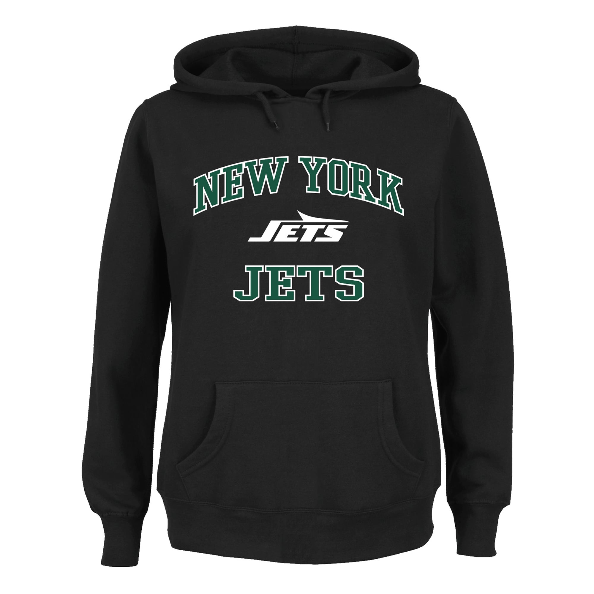 Sweat à capuche Fanatics noir pour femme, New York Jets, grande taille, motif cœur et âme