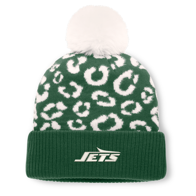 New York Jets Fanatics Women's Blur Cuffed Knit Hat with Pom - Green