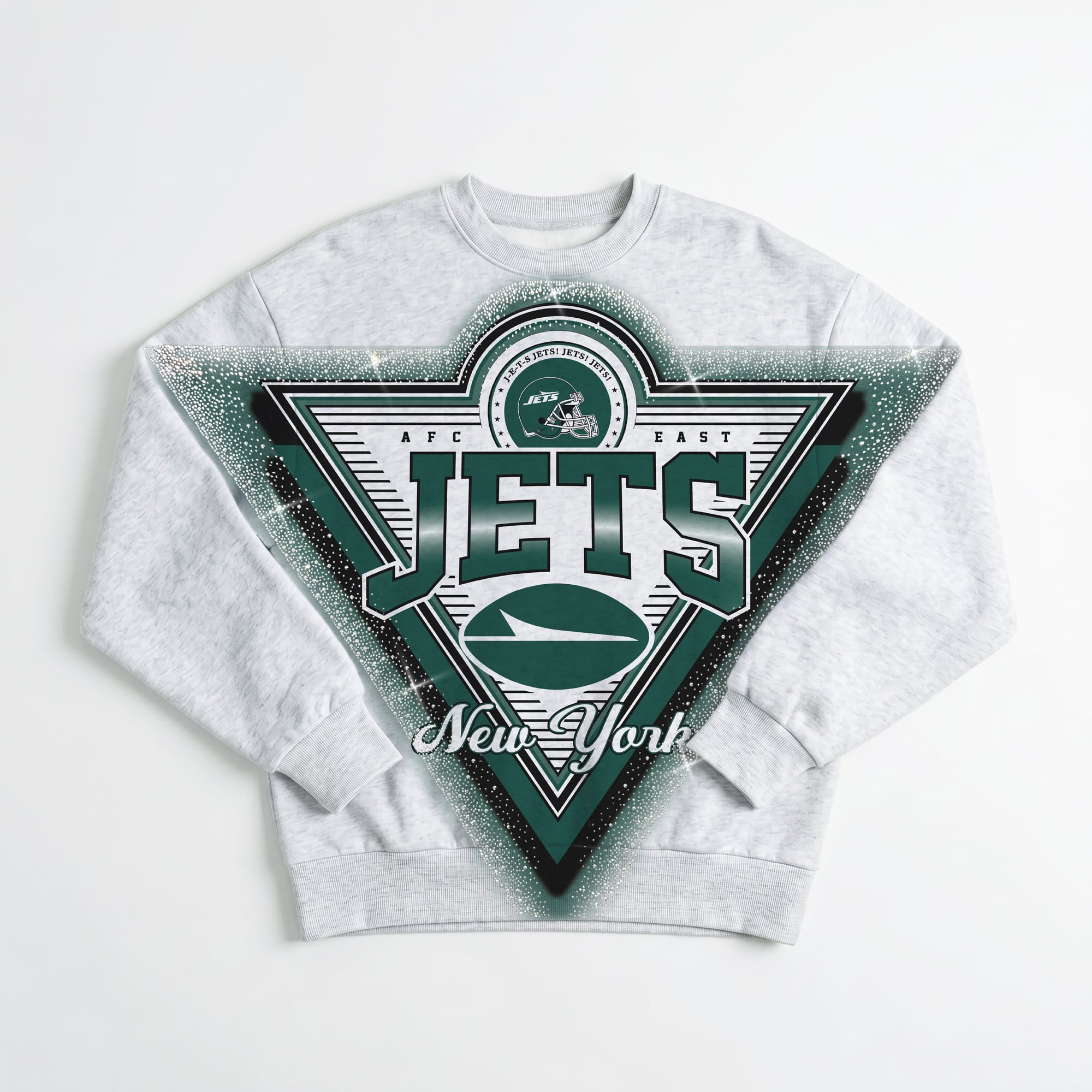 Sweat-shirt oversize en polaire à strass « Chasing Victory » de la collection Gameday Couture Ash pour femmes