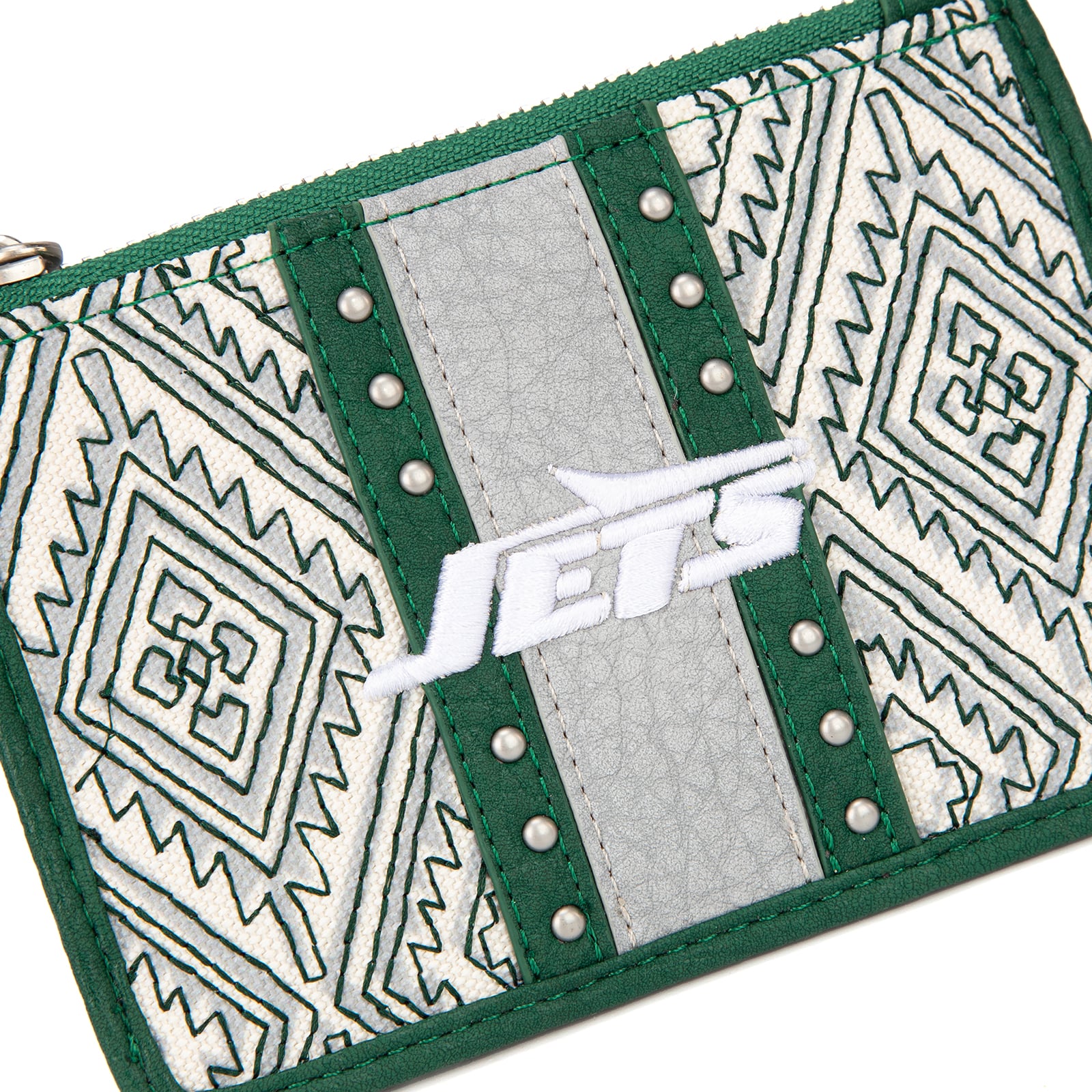 Portefeuille Montana West pour femme et bracelet porte-clés football américain New York Jets