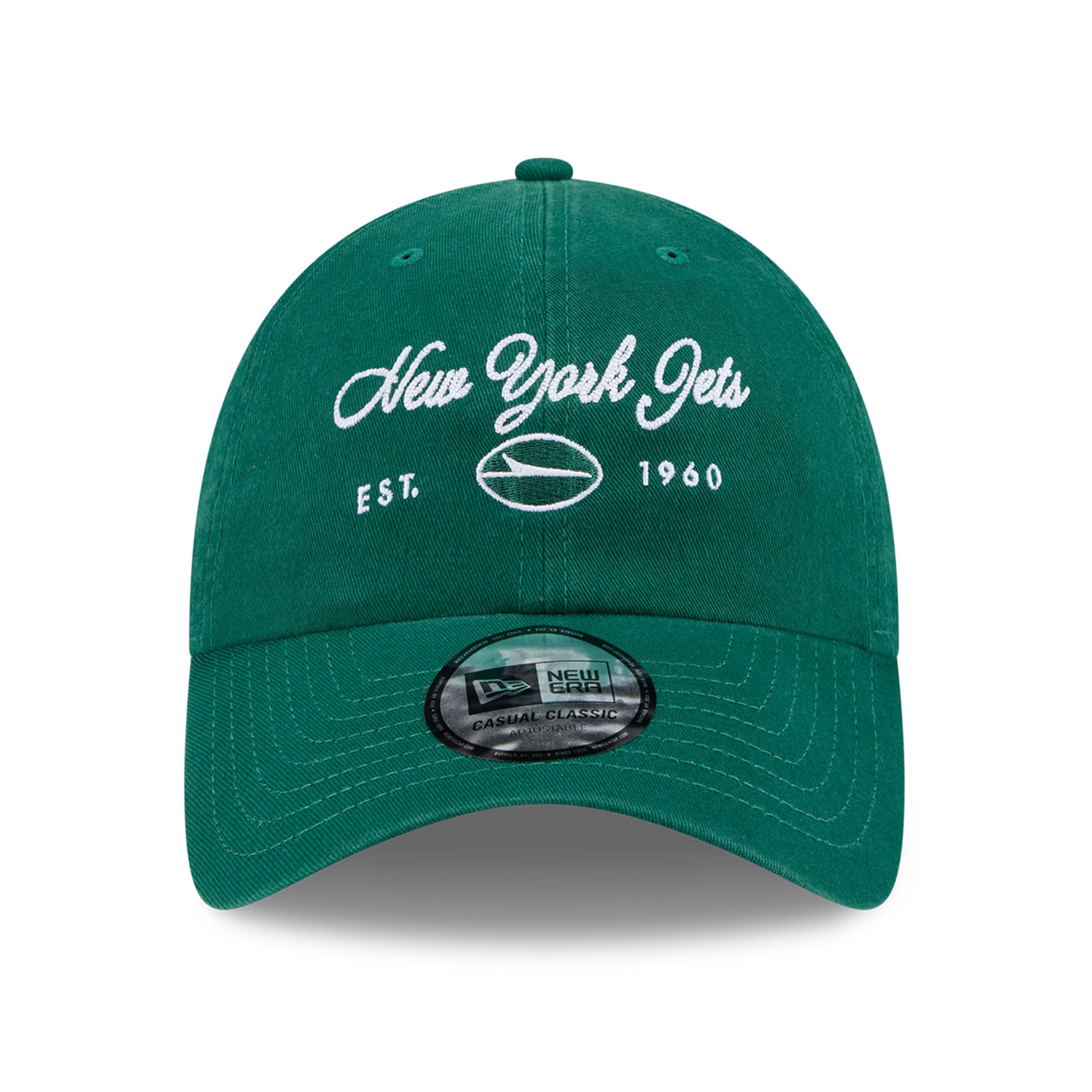 Casquette New Era verte pour femme, logo New York Jets, style classique décontracté et ajustable
