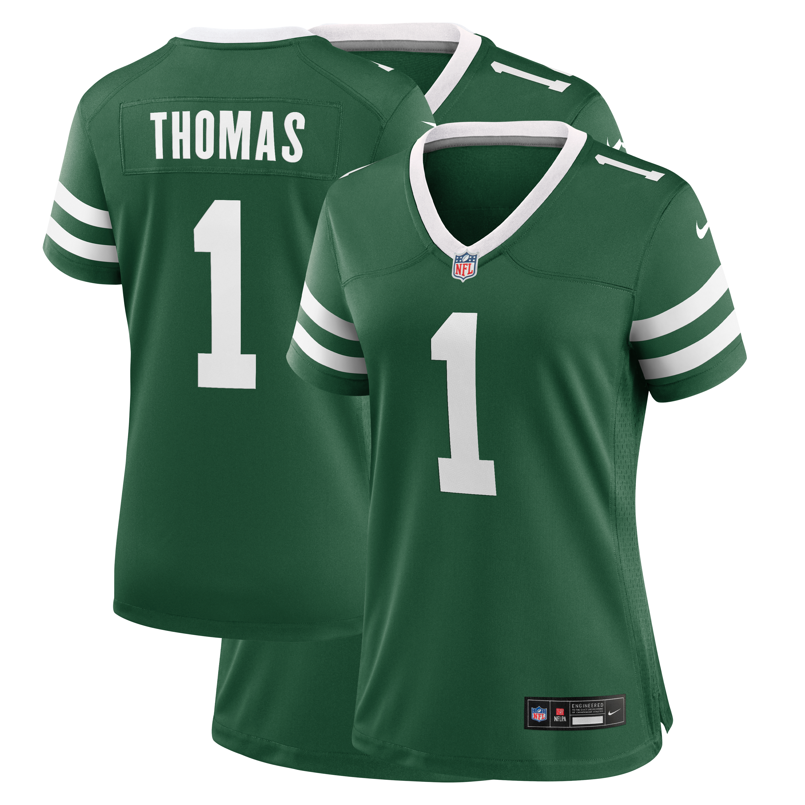 Maillot de match Nike Azareye'h Thomas Legacy Green pour femme, New York Jets
