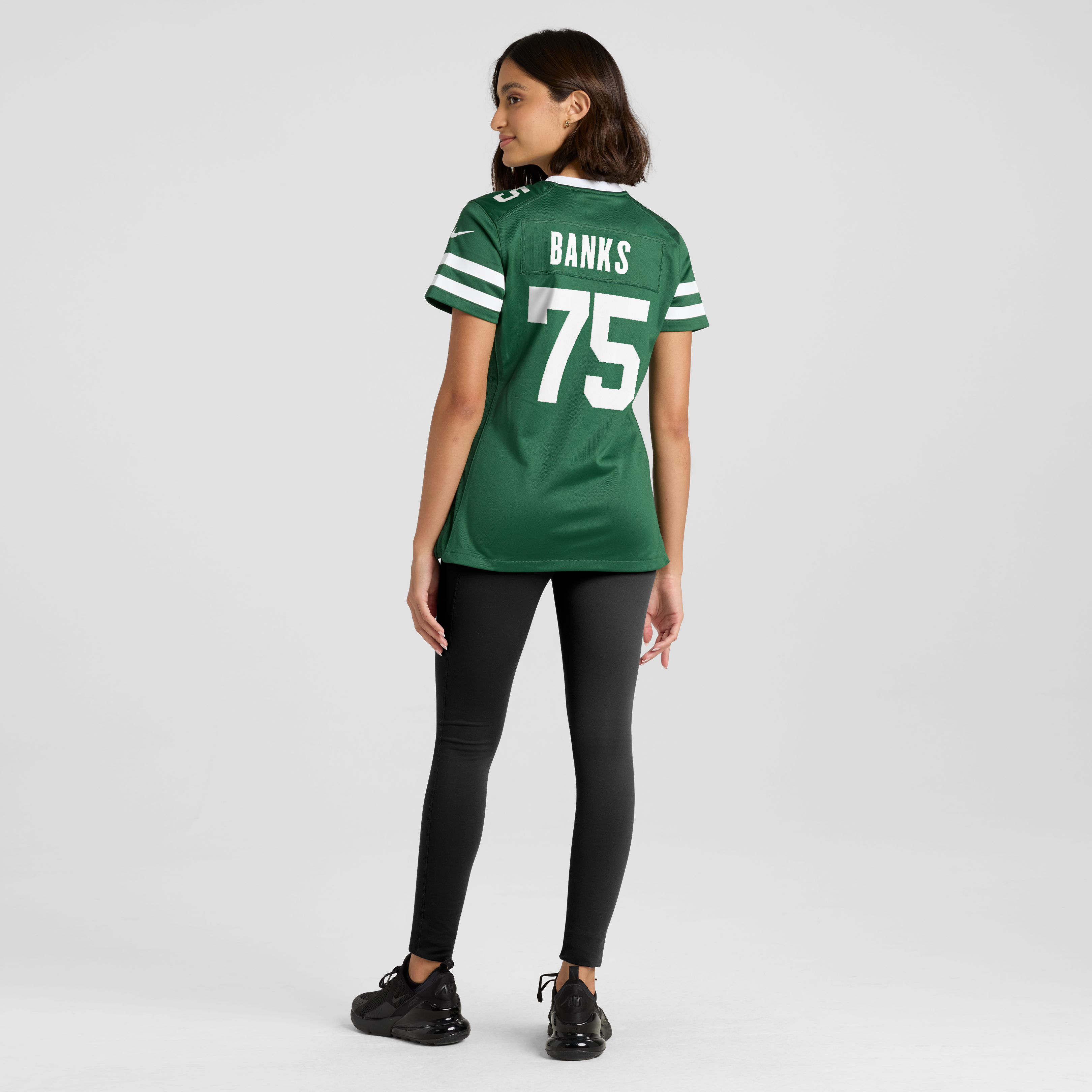 Maillot de match Nike Brant Banks Legacy vert pour femme, New York Jets
