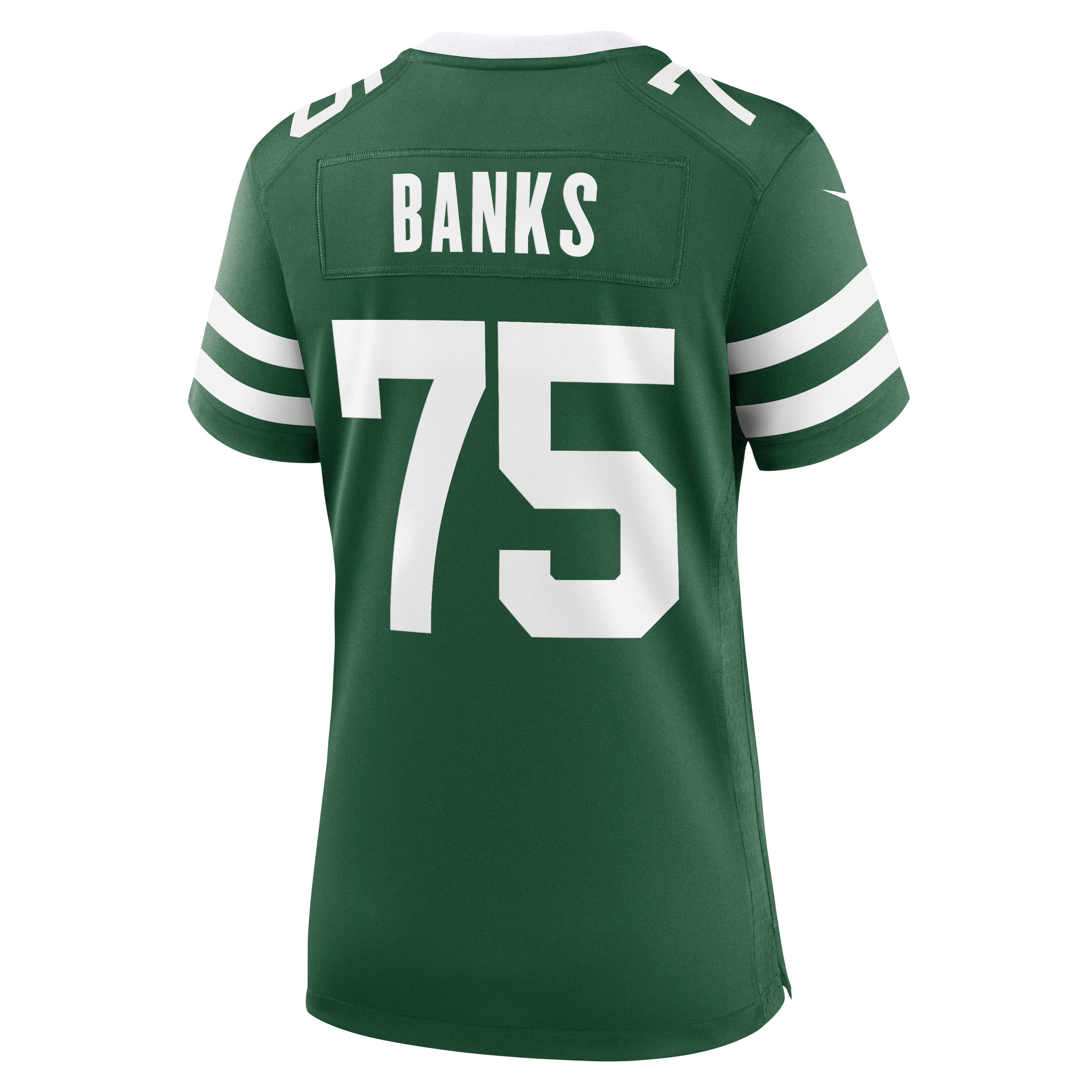 Maillot de match Nike Brant Banks Legacy vert pour femme, New York Jets