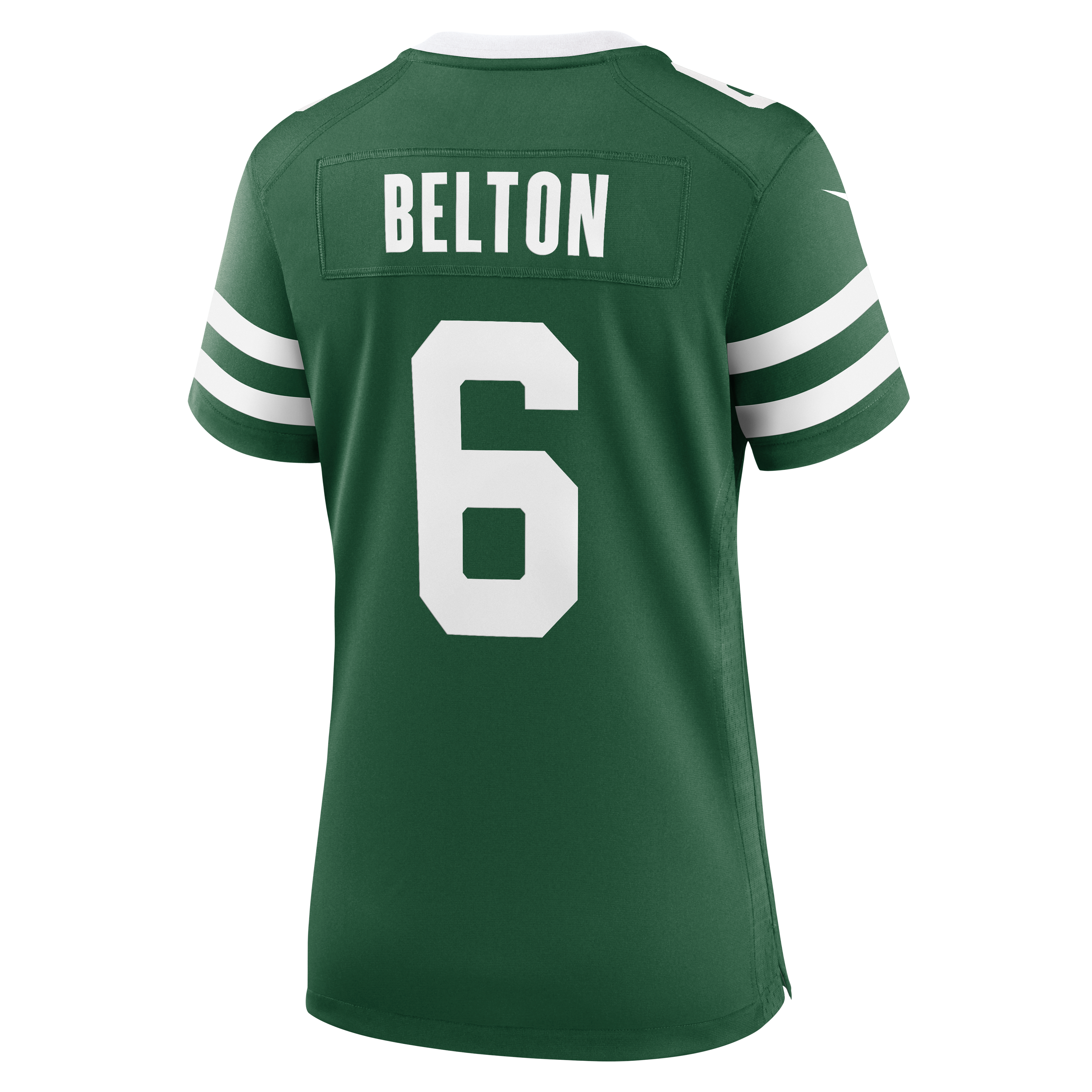 Maillot de match Nike Dane Belton Legacy Green pour femme, New York Jets