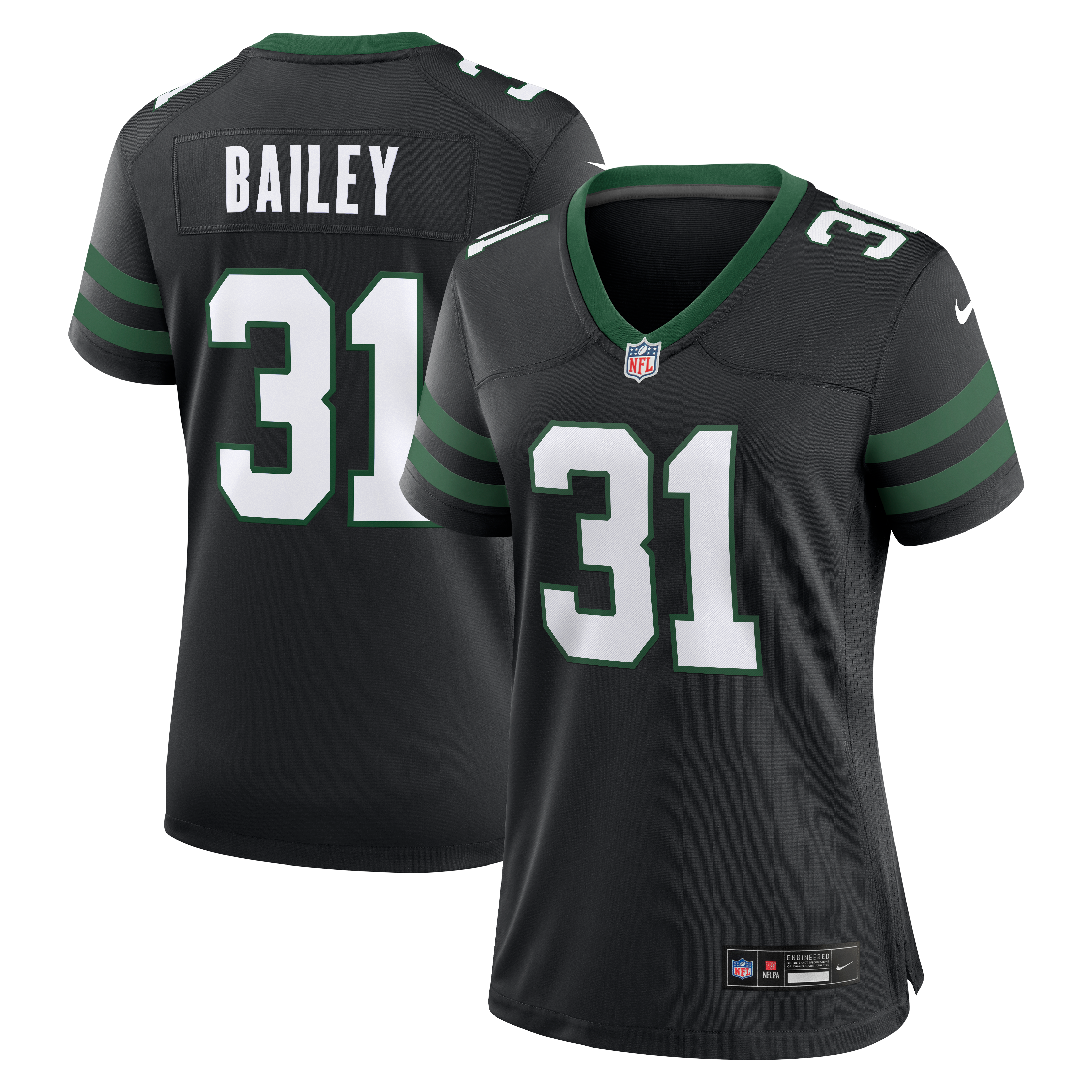 Maillot alternatif Nike David Bailey Legacy noir pour femme, New York Jets