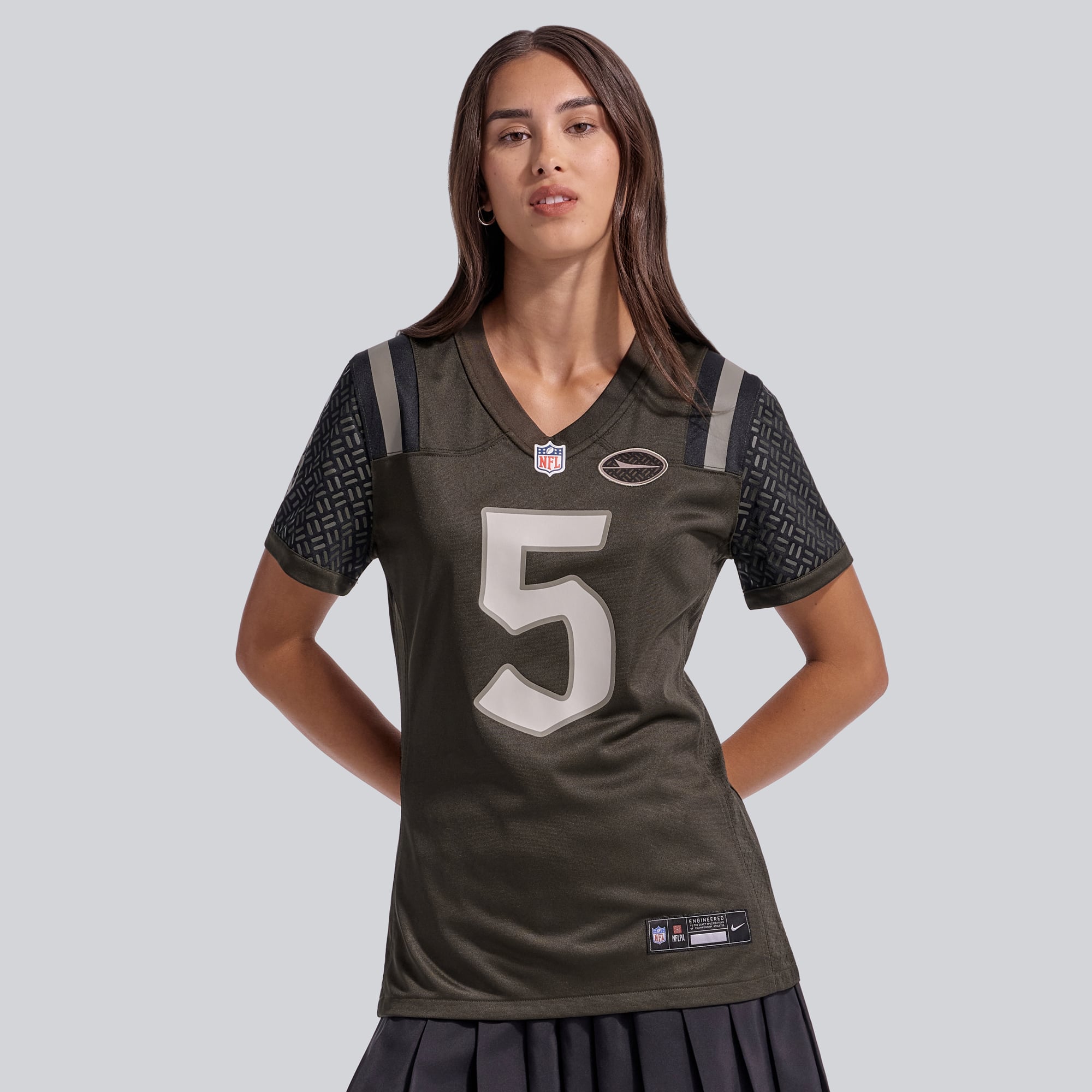 Women's Nike Garrett Wilson Green New York Jets Rivalries Collection Game Jersey