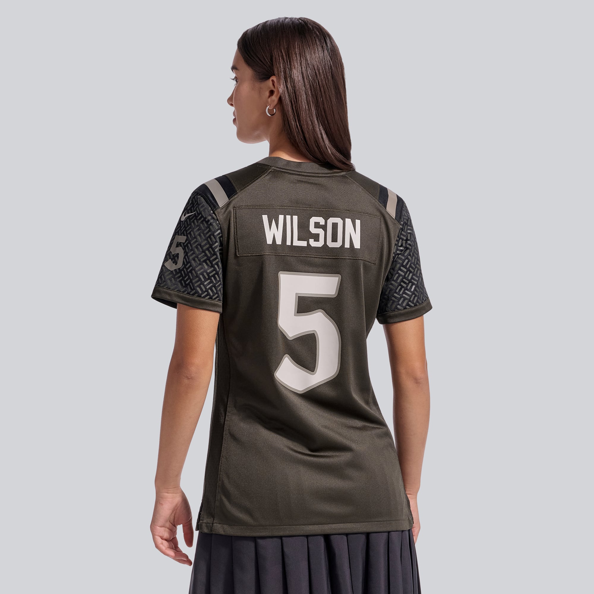 Women's Nike Garrett Wilson Green New York Jets Rivalries Collection Game Jersey
