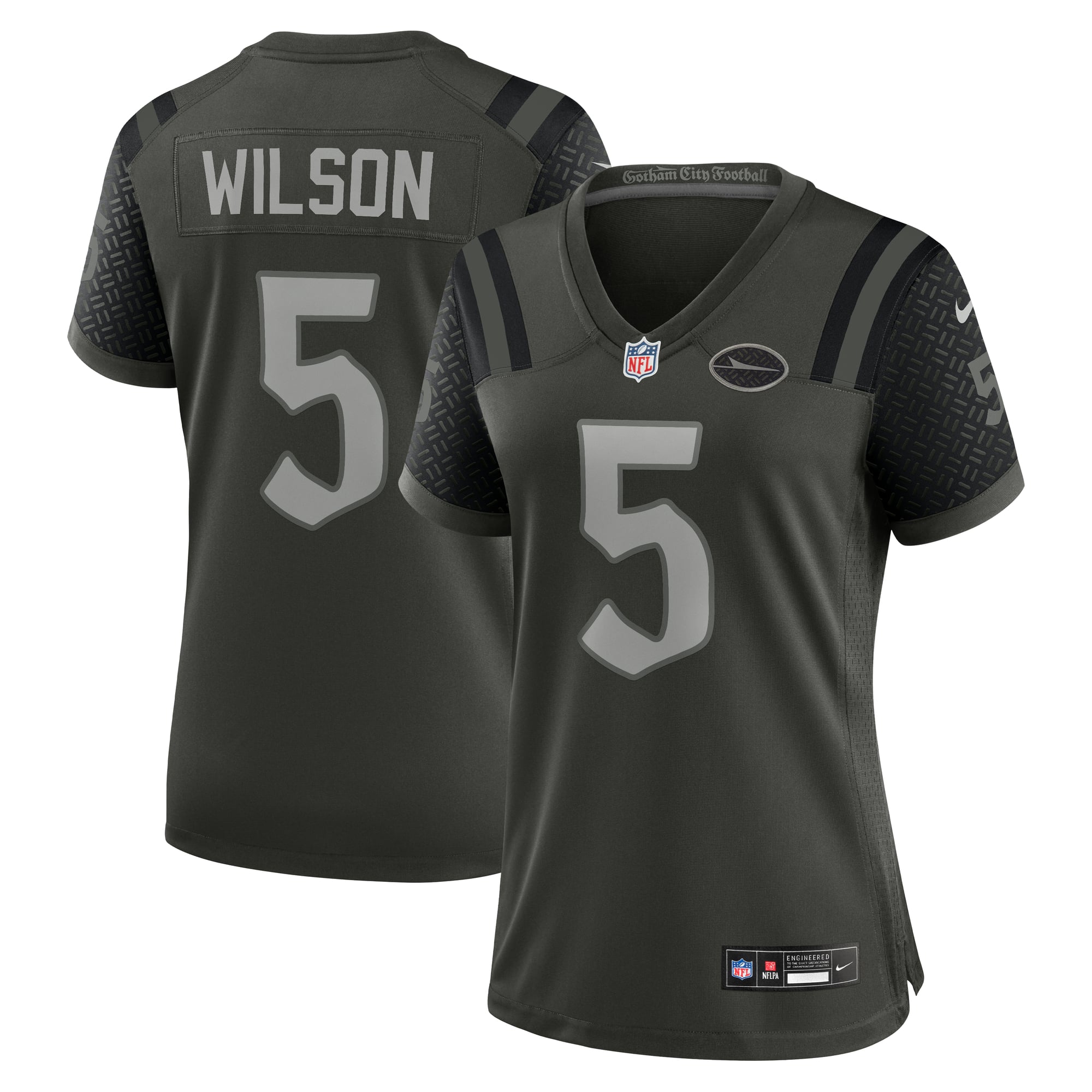 Women's Nike Garrett Wilson Green New York Jets Rivalries Collection Game Jersey