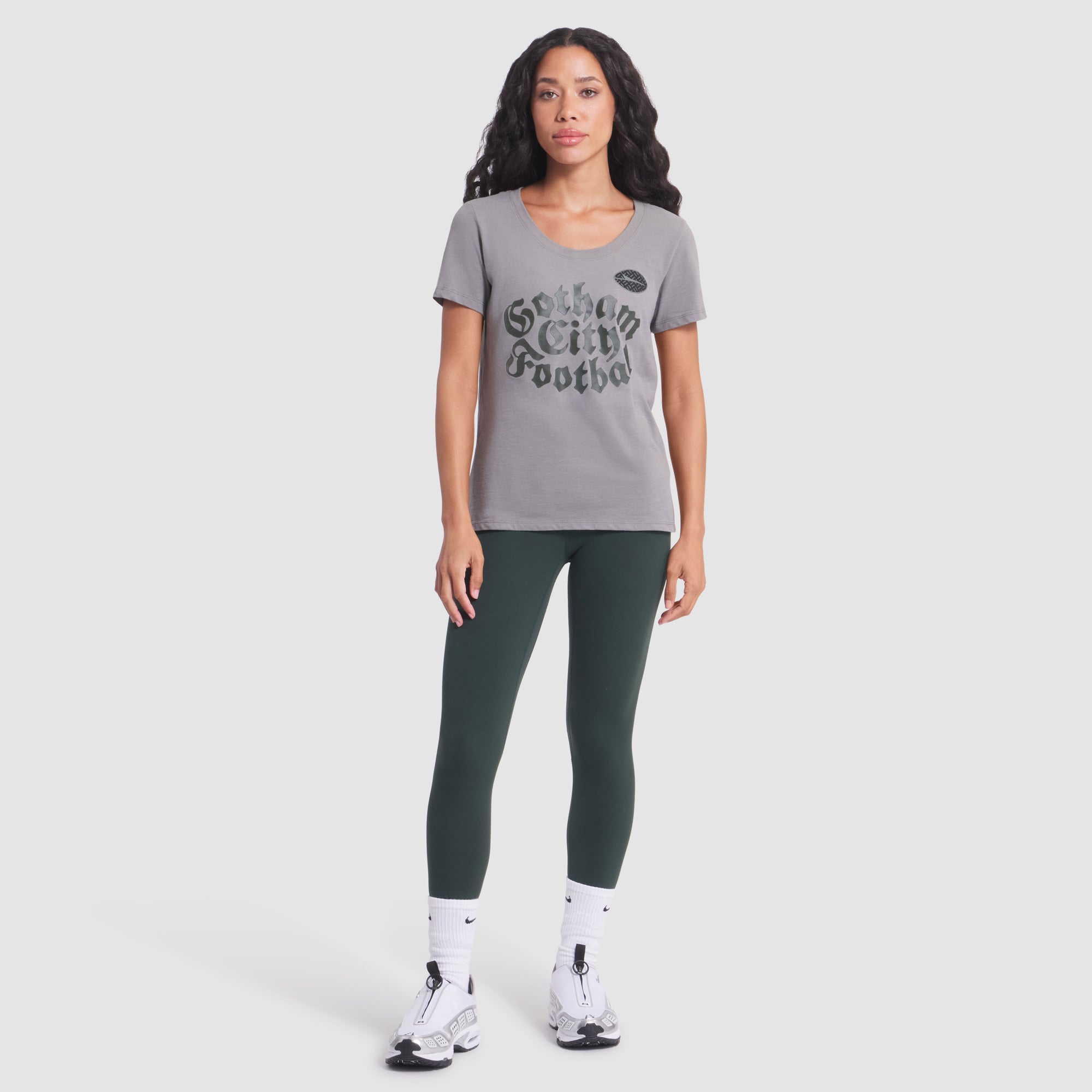 Women's Nike Gray New York Jets Rivalries Collection Slub Dri-FIT T-Shirt
