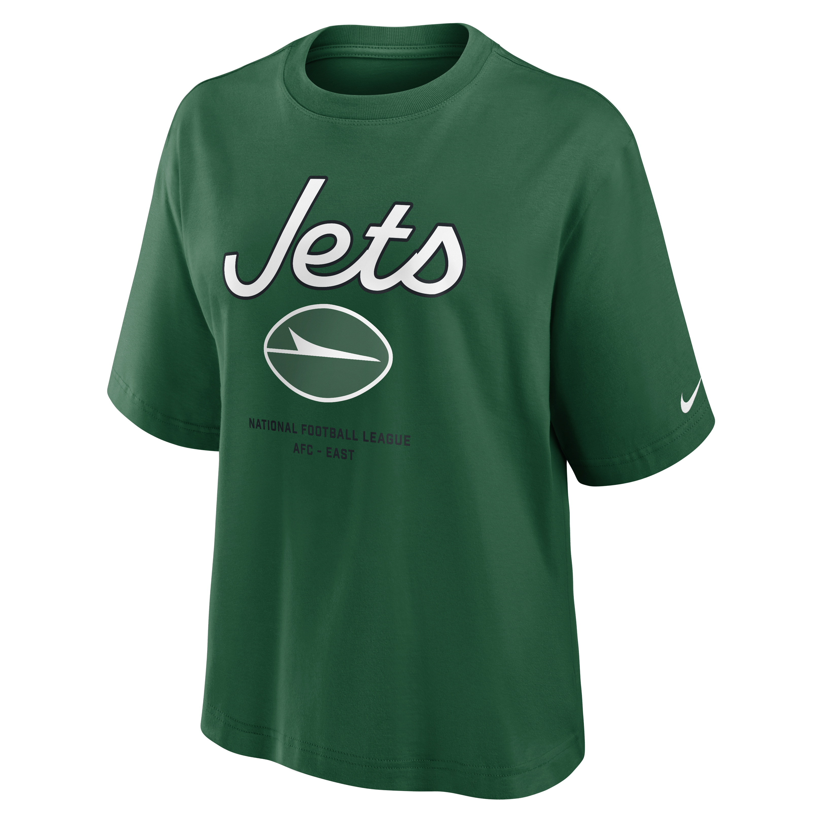 Women's Nike Green New York Jets Primetime Essential Boxy T-Shirt