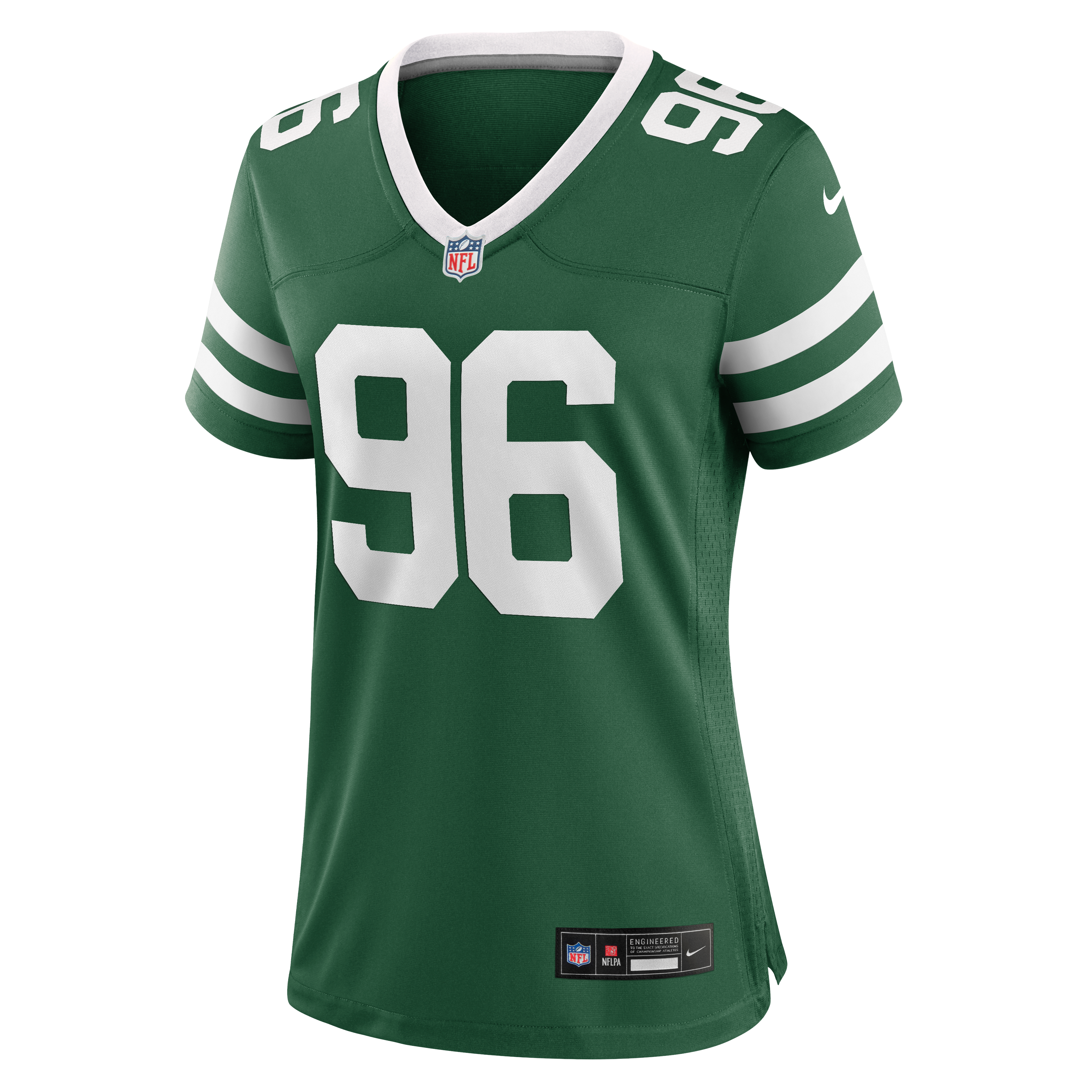 Maillot de match Nike Jack Heflin Legacy Green pour femme, New York Jets