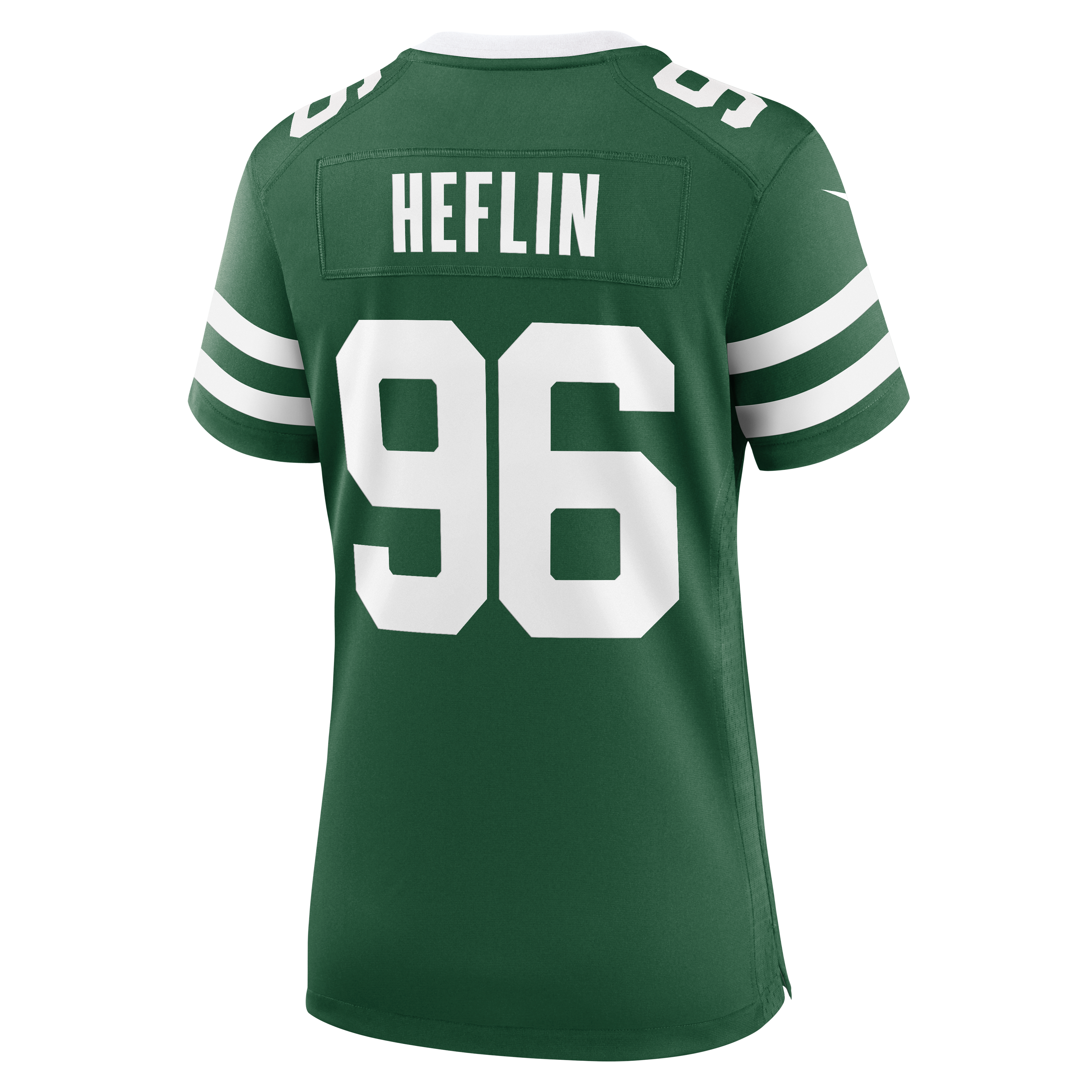 Maillot de match Nike Jack Heflin Legacy Green pour femme, New York Jets