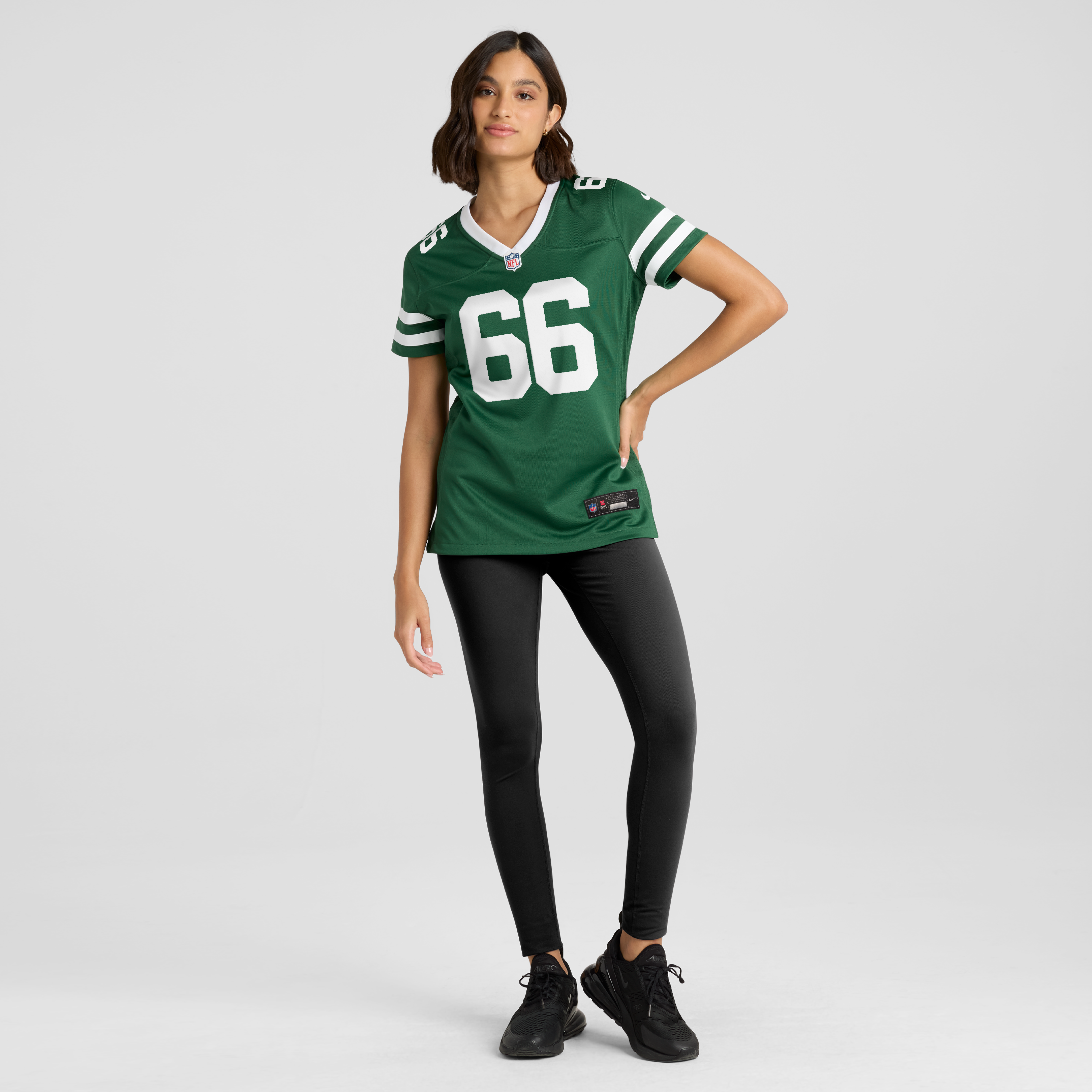 Maillot de match Nike Joe Tippmann vert pour femme, équipe des Jets New York