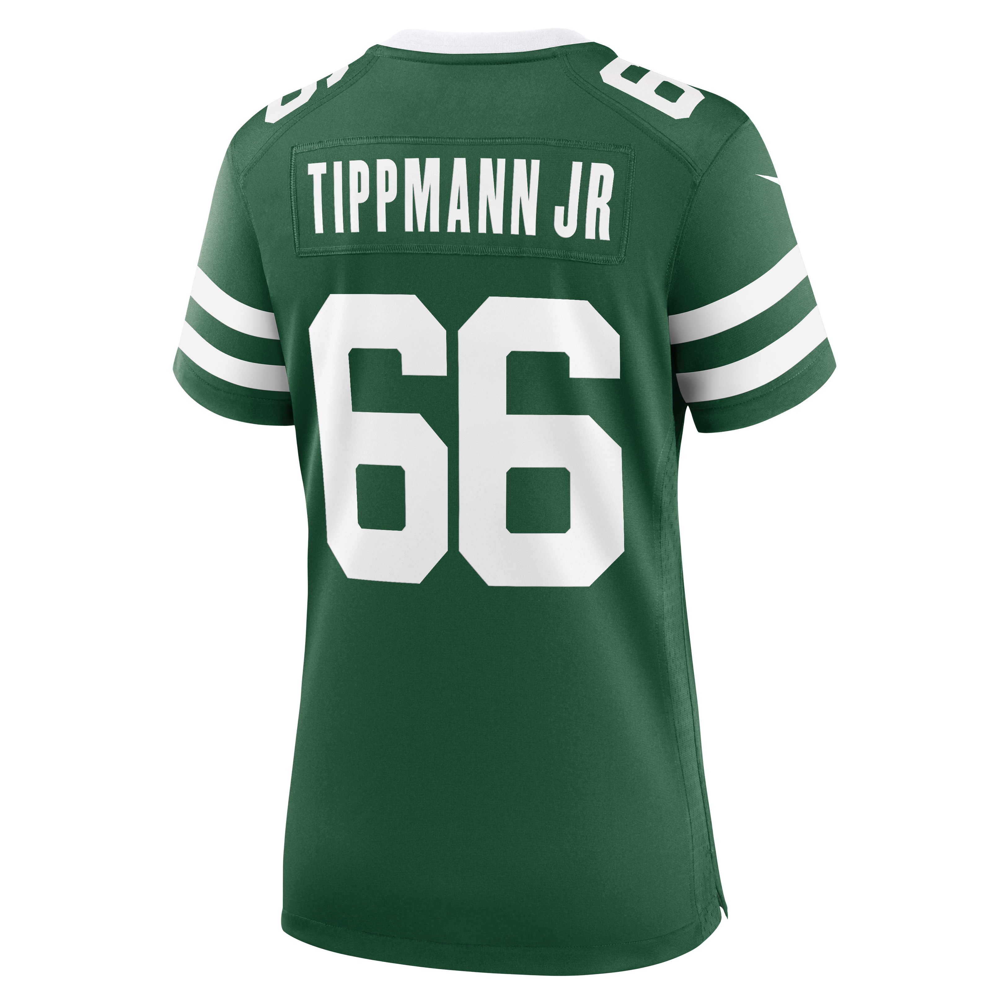 Maillot de match Nike Joe Tippmann vert pour femme, équipe des Jets New York
