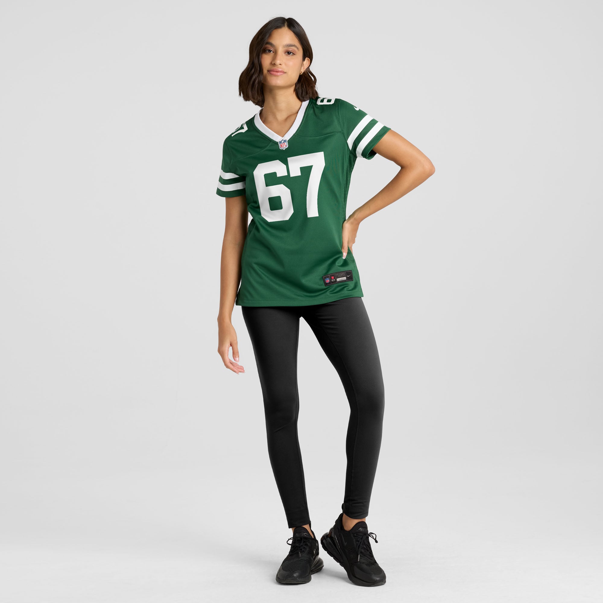 Maillot de match Nike Jordan Meredith Legacy vert pour femme, New York Jets