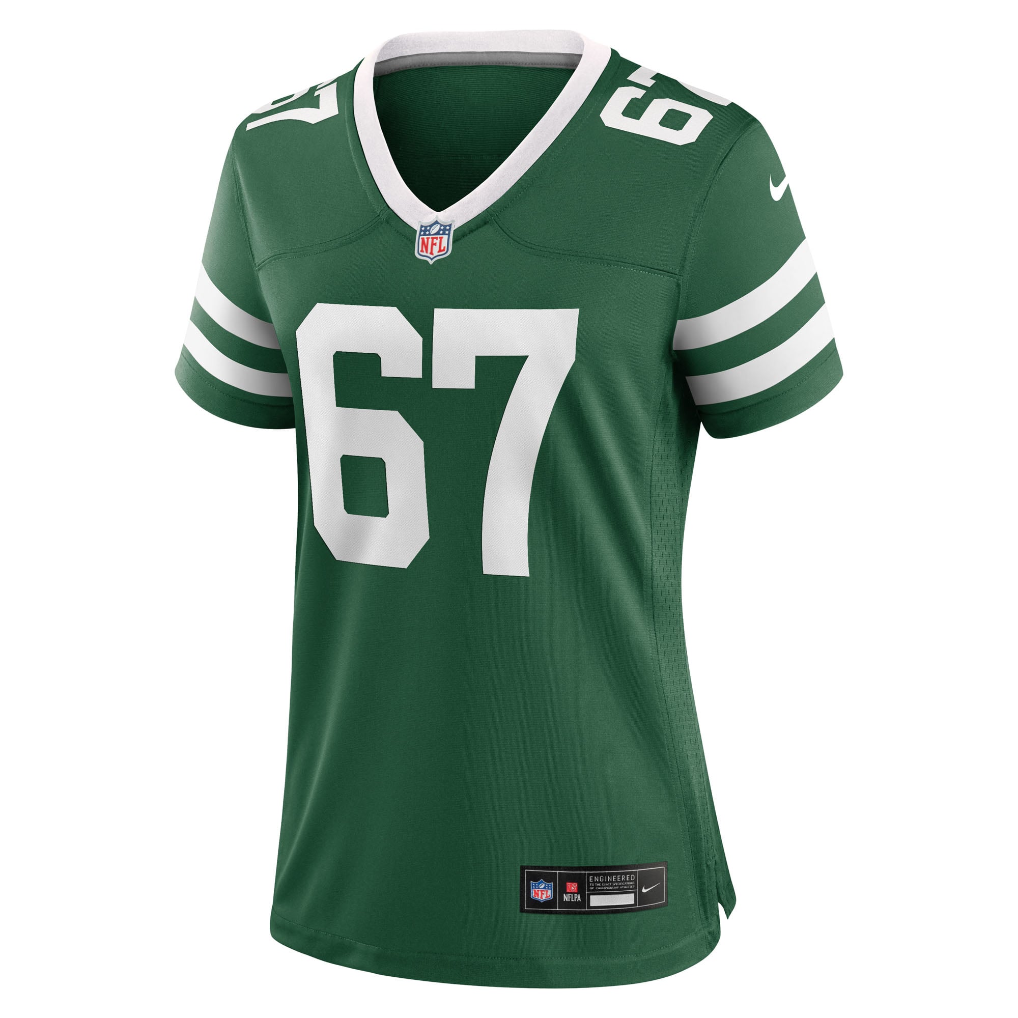 Maillot de match Nike Jordan Meredith Legacy vert pour femme, New York Jets