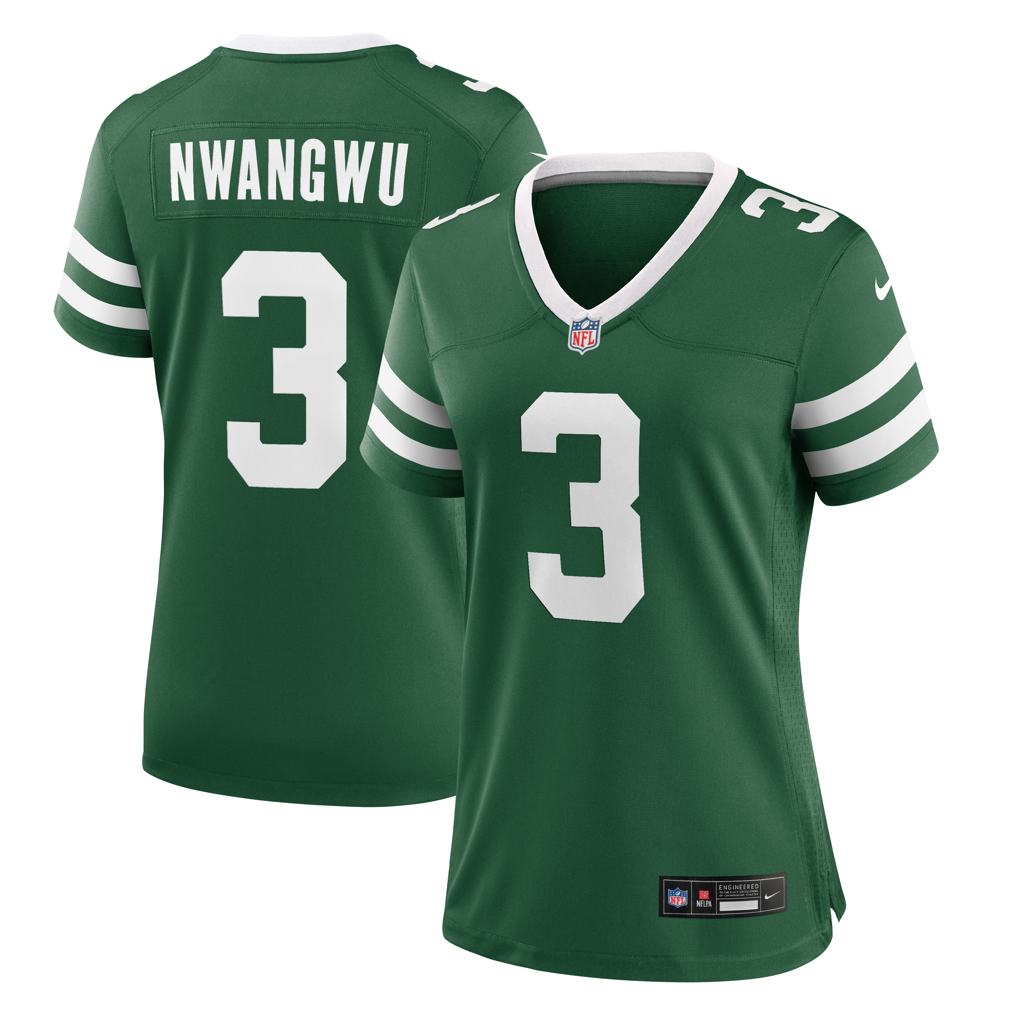 Women's Nike Kene Nwangwu Legacy Green New York Jets Team Game Jersey