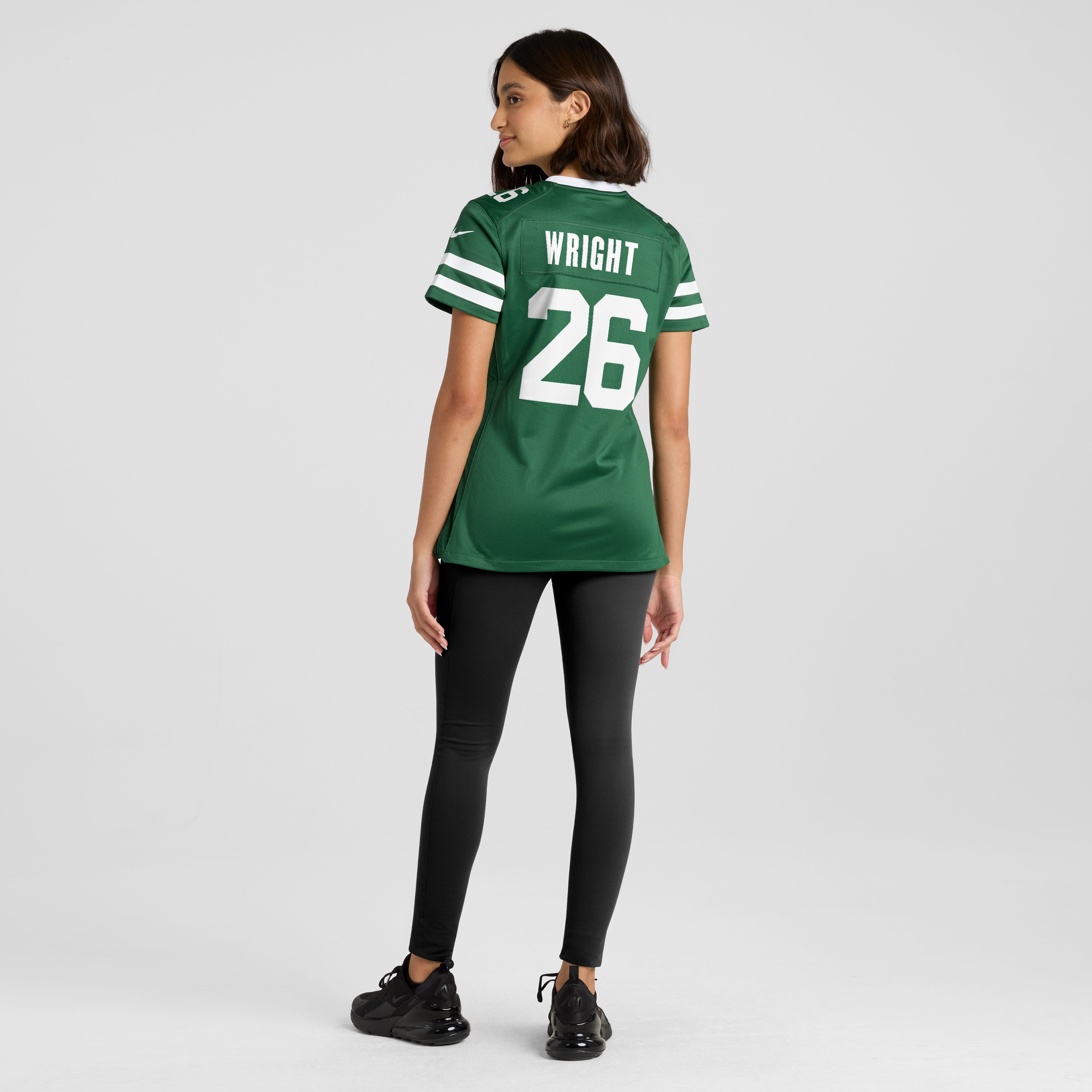 Maillot de match Nike Nahshon Wright Legacy Green pour femme, New York Jets