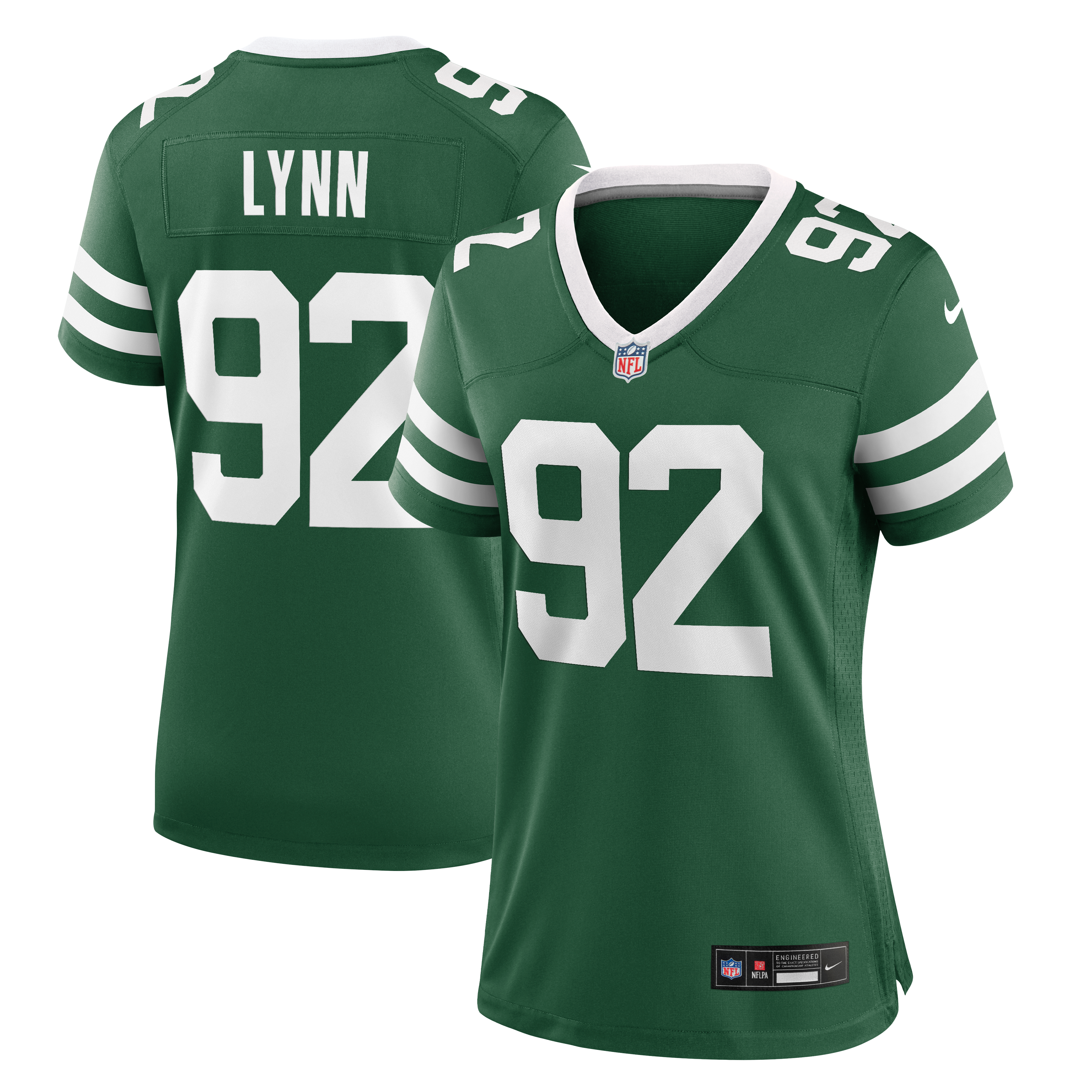Maillot de match Nike Legacy vert pour femme, Nate Lynn, New York Jets