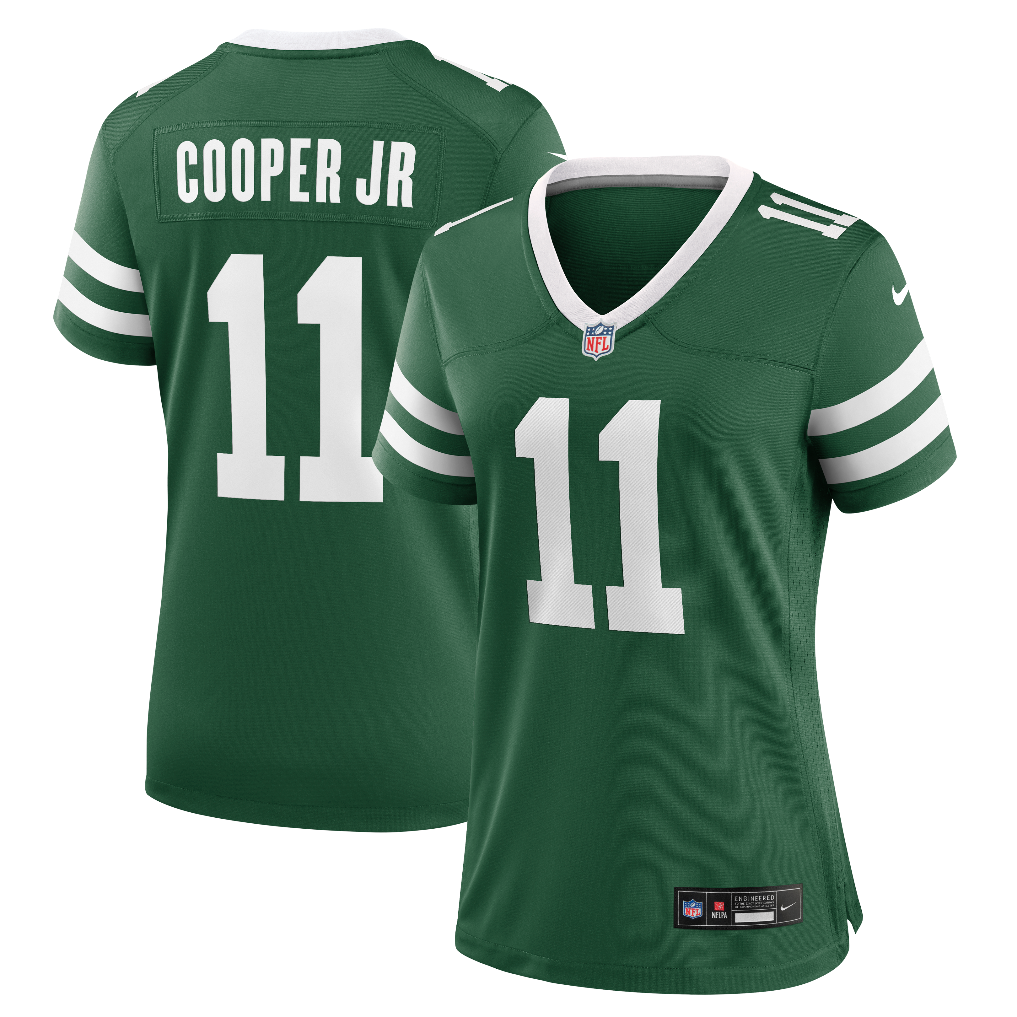 Maillot de match Nike Omar Cooper Jr. Legacy vert pour femme, New York Jets