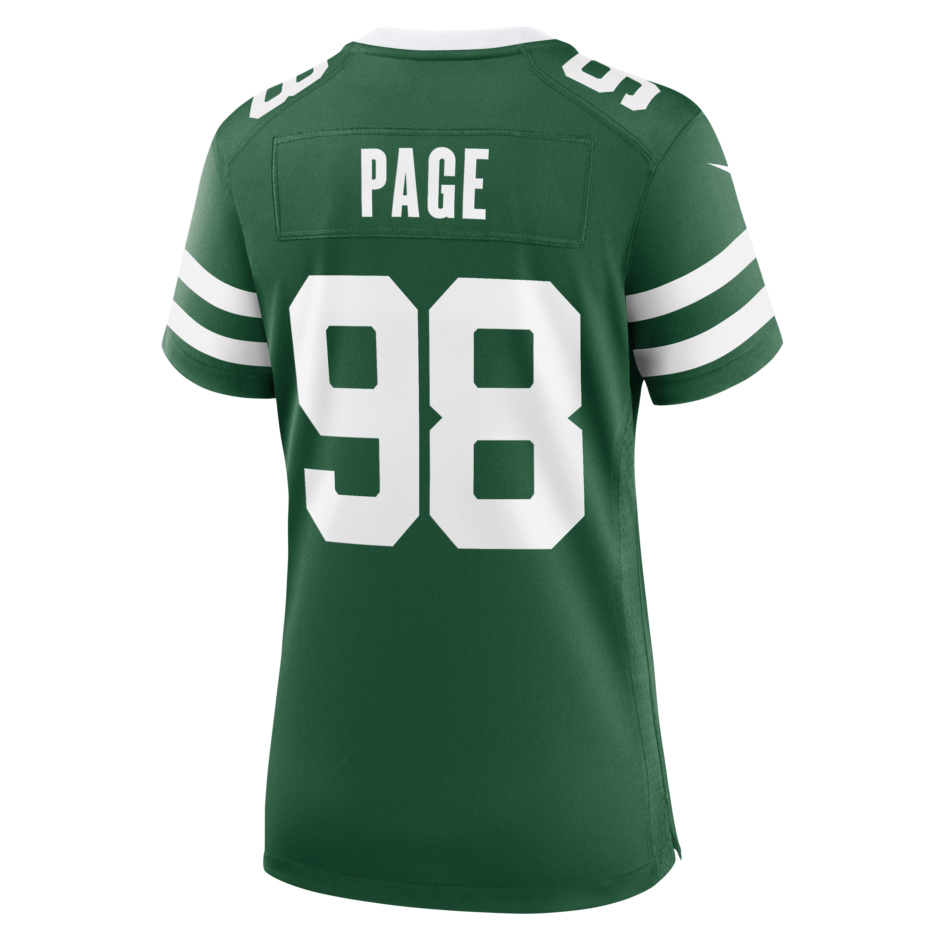 Maillot de match Nike Payton Page Legacy Green pour femme, New York Jets