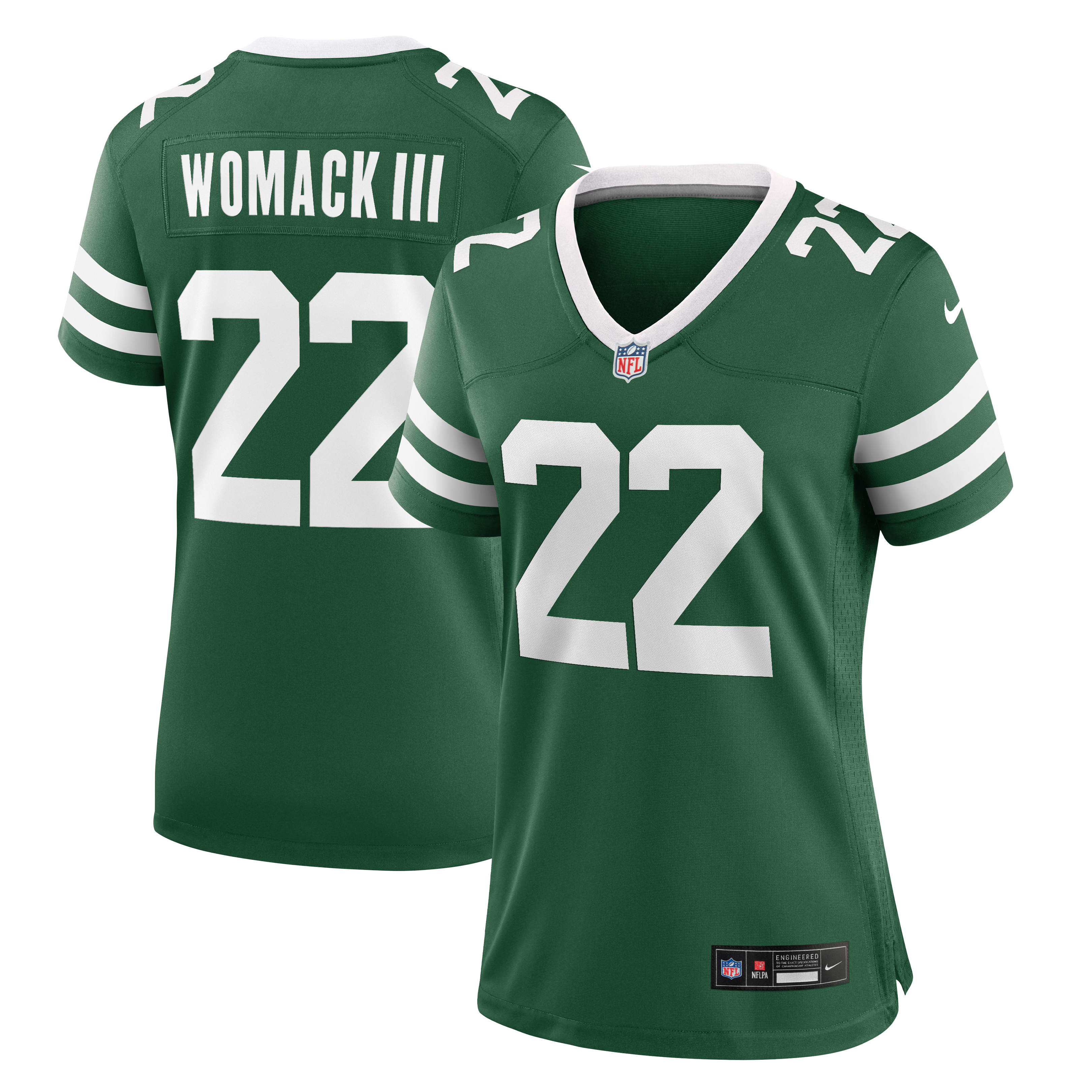 Women's Nike Samuel Womack III Legacy Green New York Jets Team Game Jersey