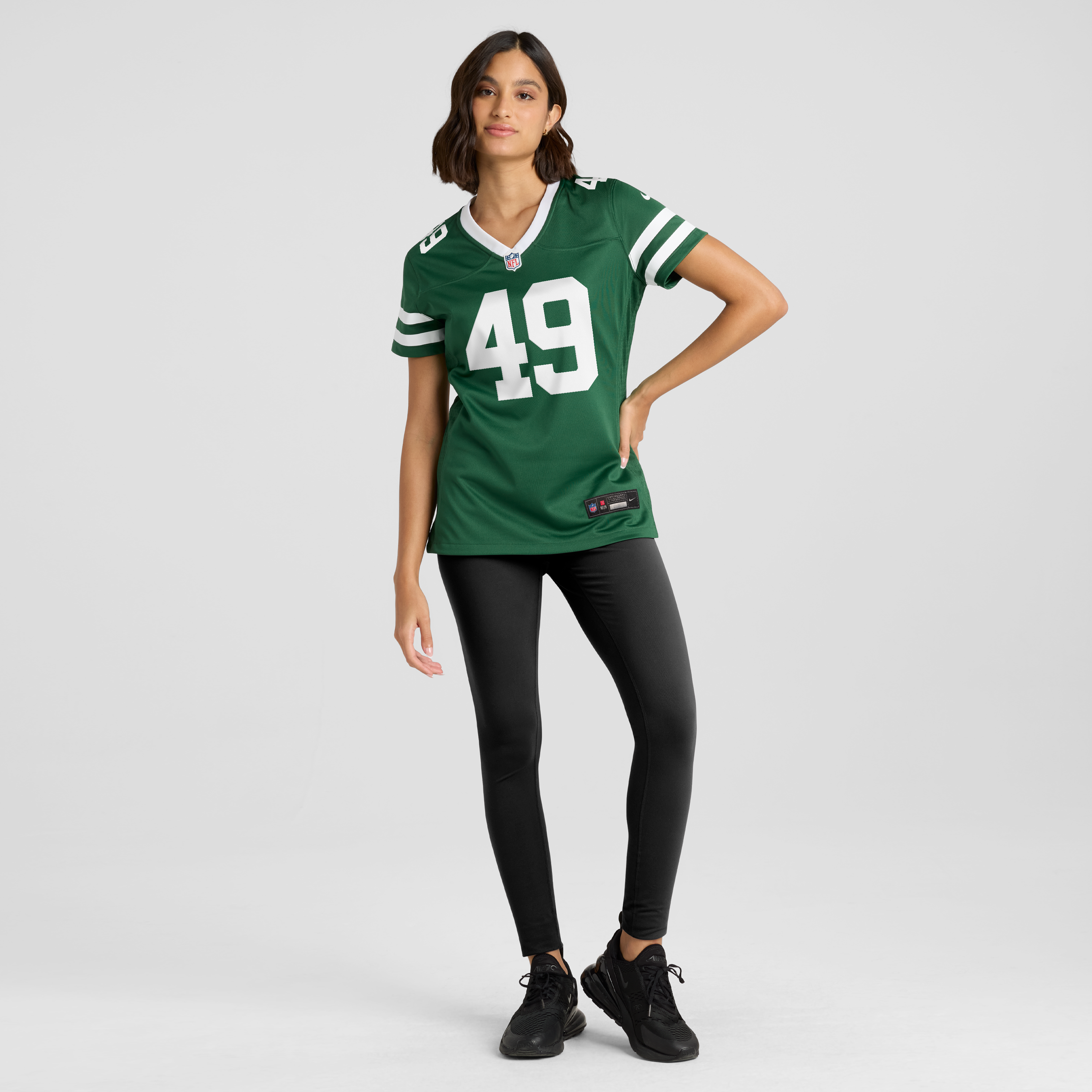 Maillot de match Nike Trevin Wallace Legacy Green pour femme, New York Jets