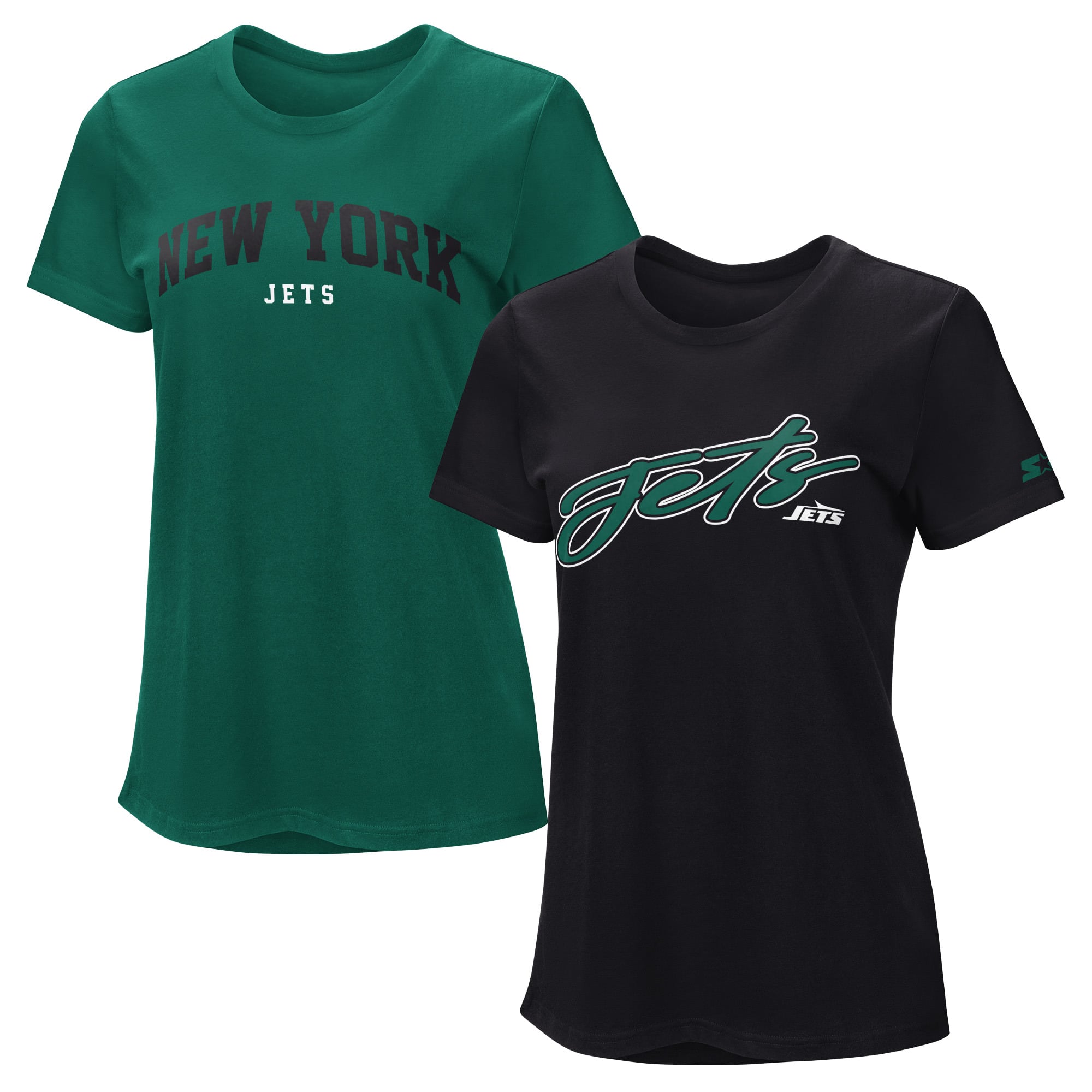 Ensemble de t-shirts Starter verts et noirs pour femmes des New York Jets
