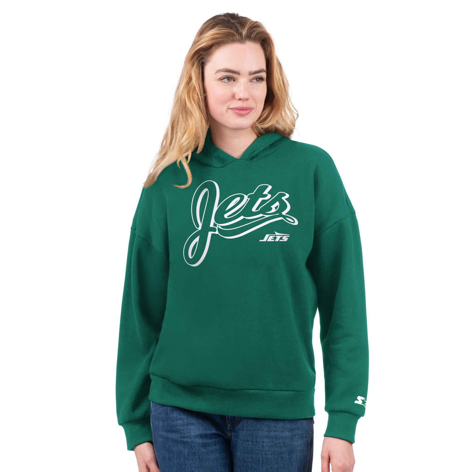 Ensemble sweat à capuche et t-shirt Starter blanc/vert New York Jets pour femme