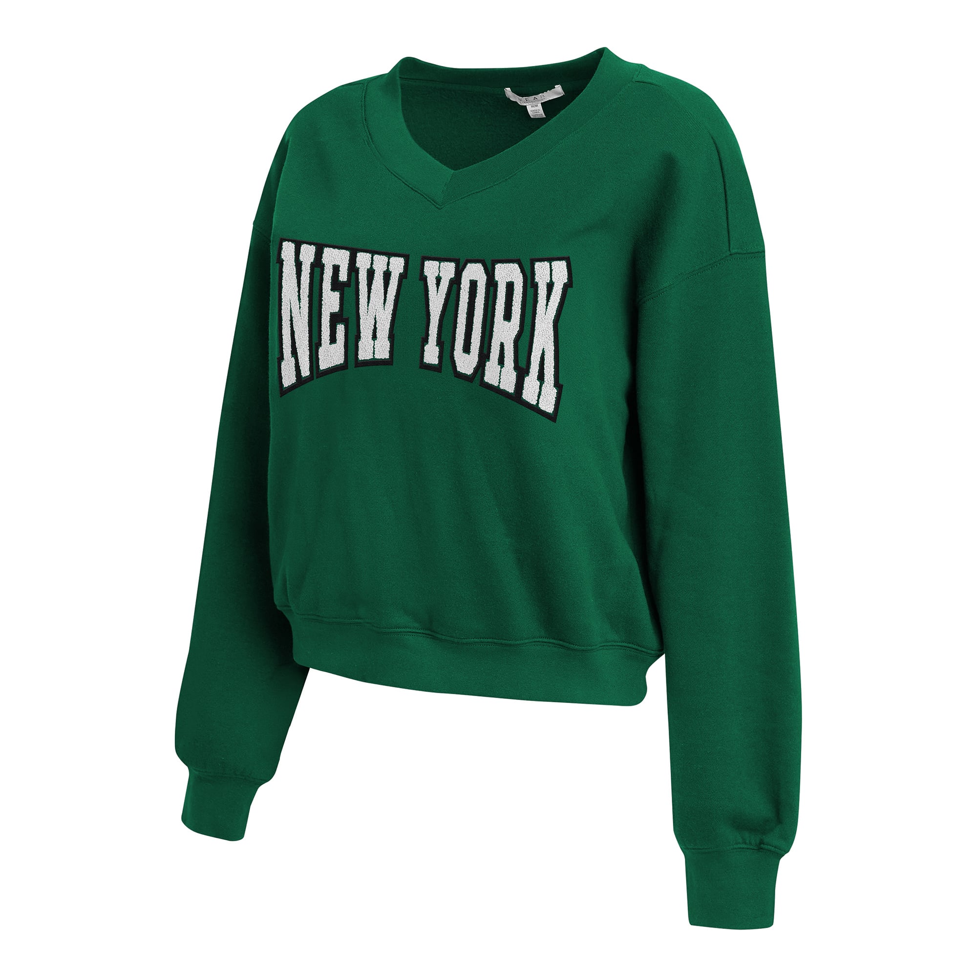 Women's WEAR by Erin Andrews Green New York Jets Fleece V-Neck Lounge Set