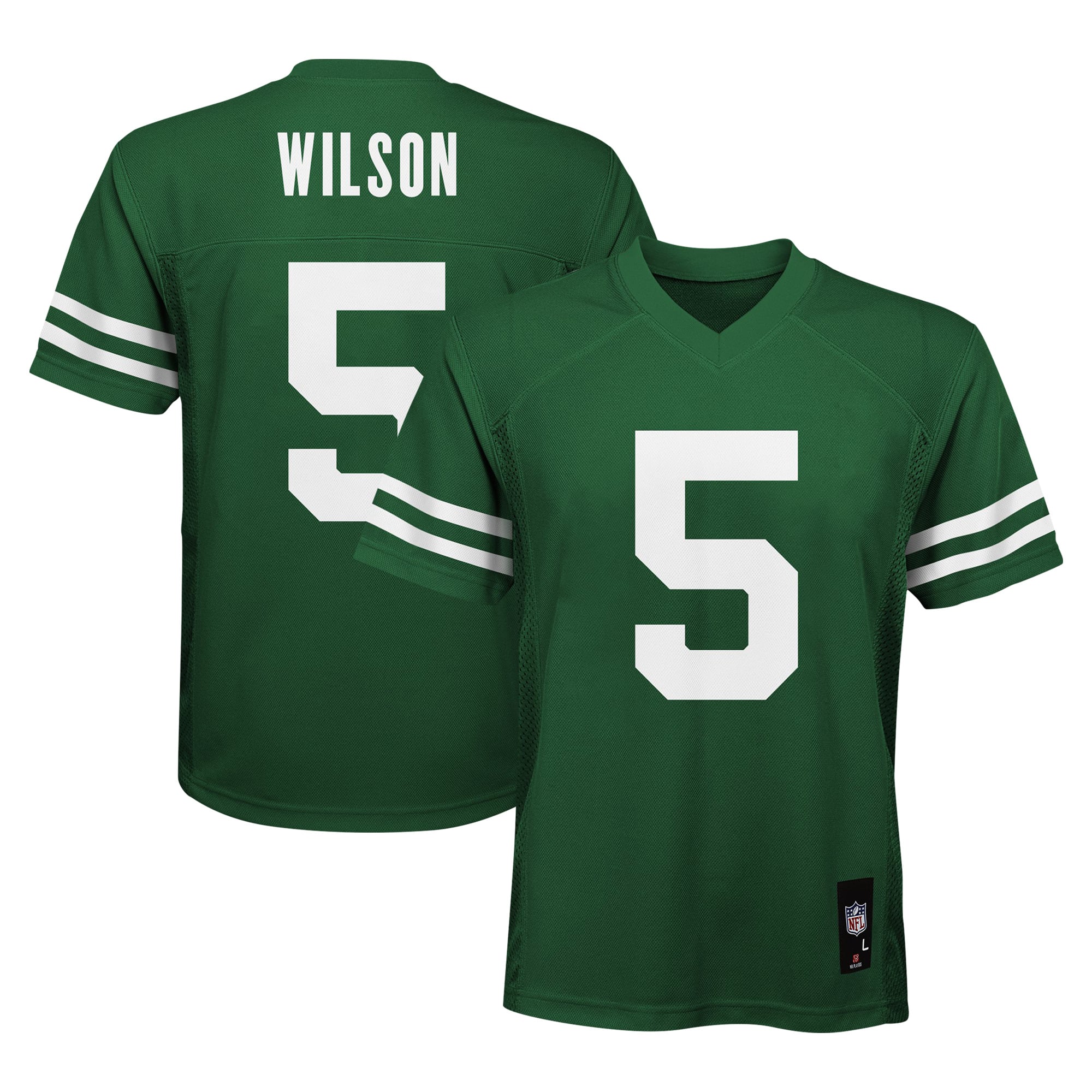 Youth Garrett Wilson Green New York Jets Replica Jersey