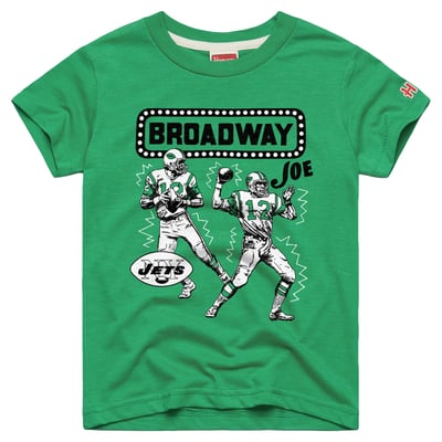 Joe Namath New York Jets Homage Youth Retired Greats T-Shirt - Green