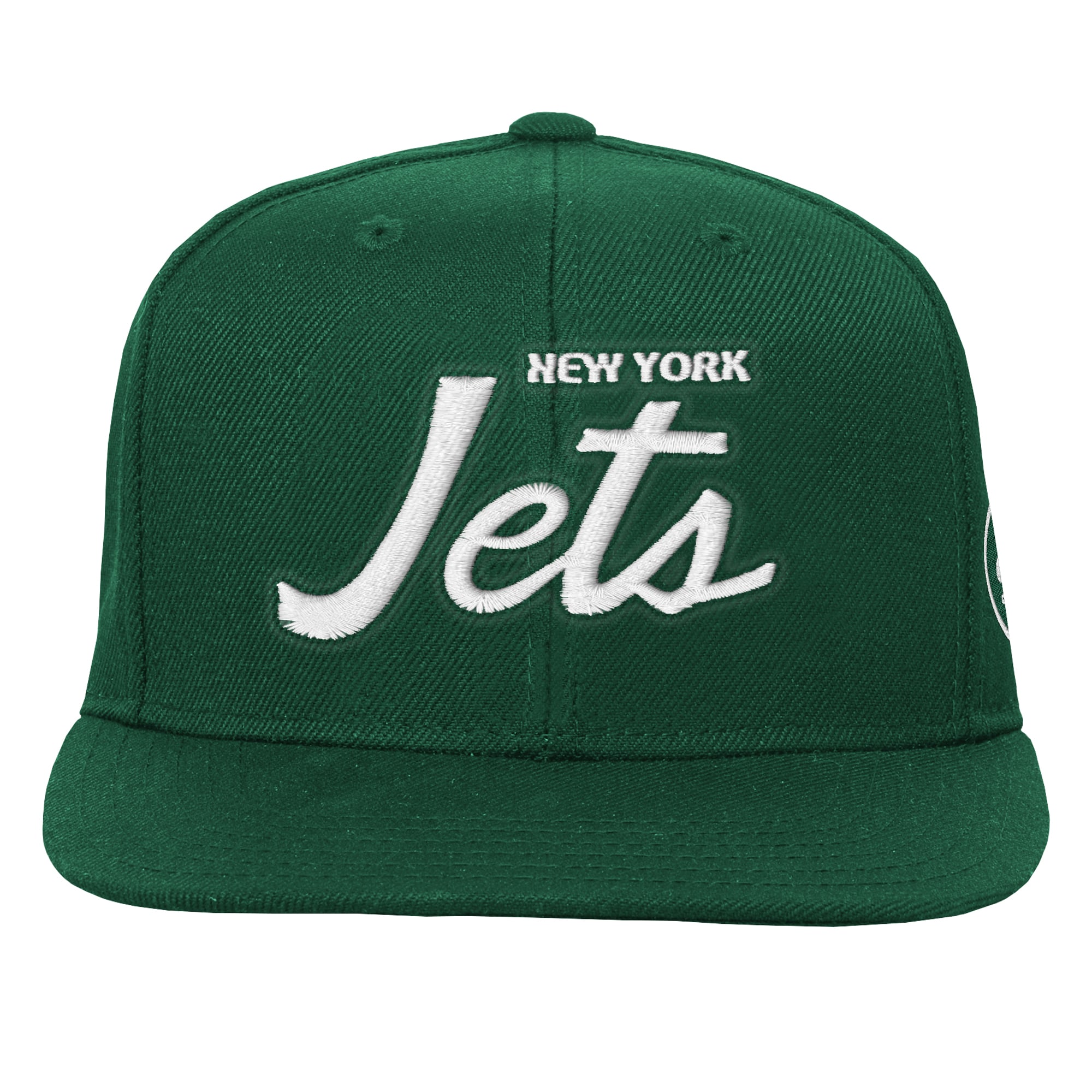 Youth Mitchell & Ness Green New York Jets Head Coach Flat Brim Snapback Hat