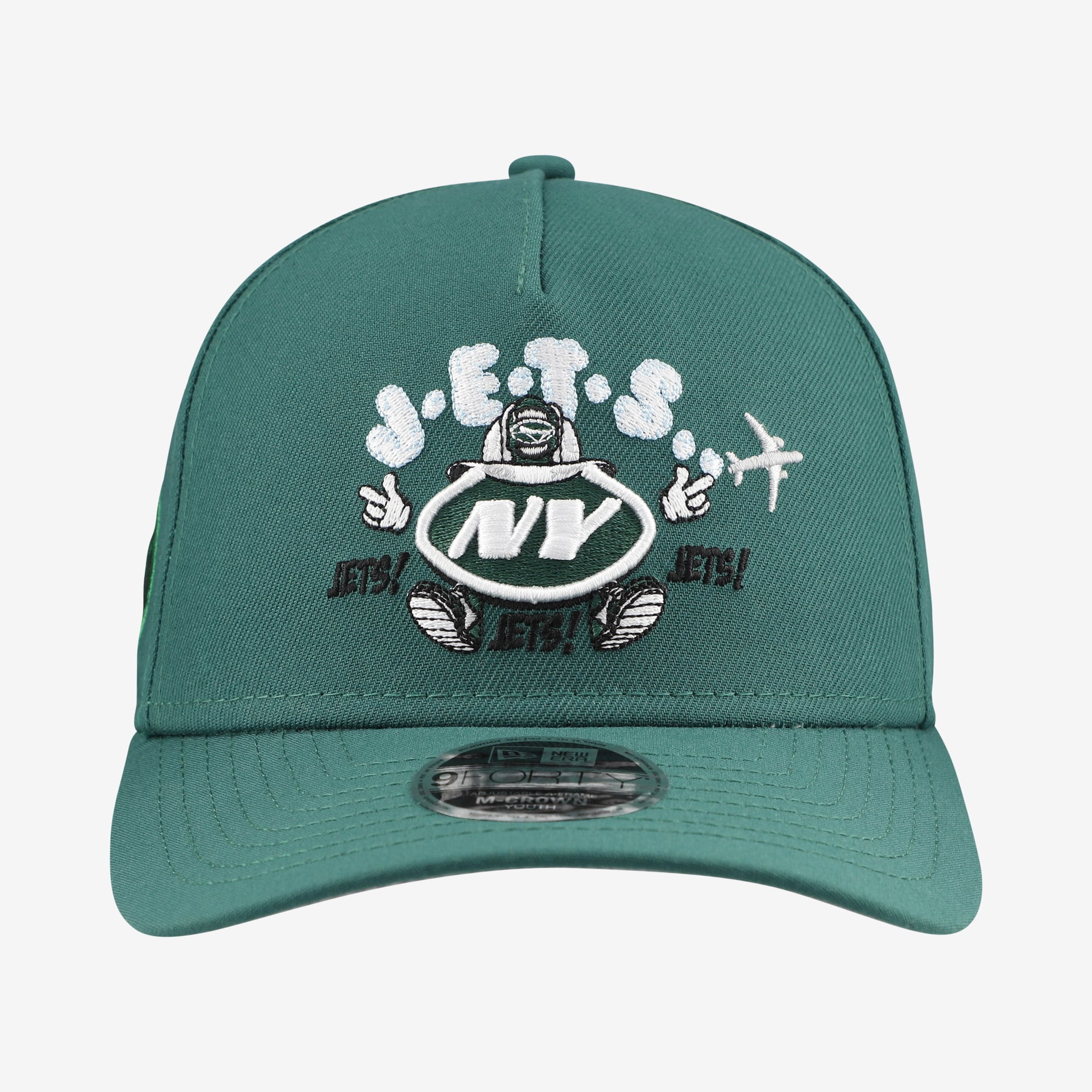 Casquette ajustable New Era verte New York Jets Cartoon 9FORTY pour jeunes