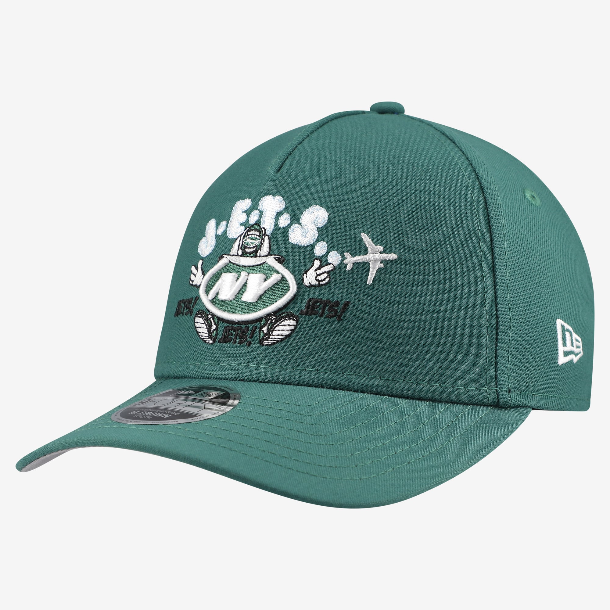Casquette ajustable New Era verte New York Jets Cartoon 9FORTY pour jeunes