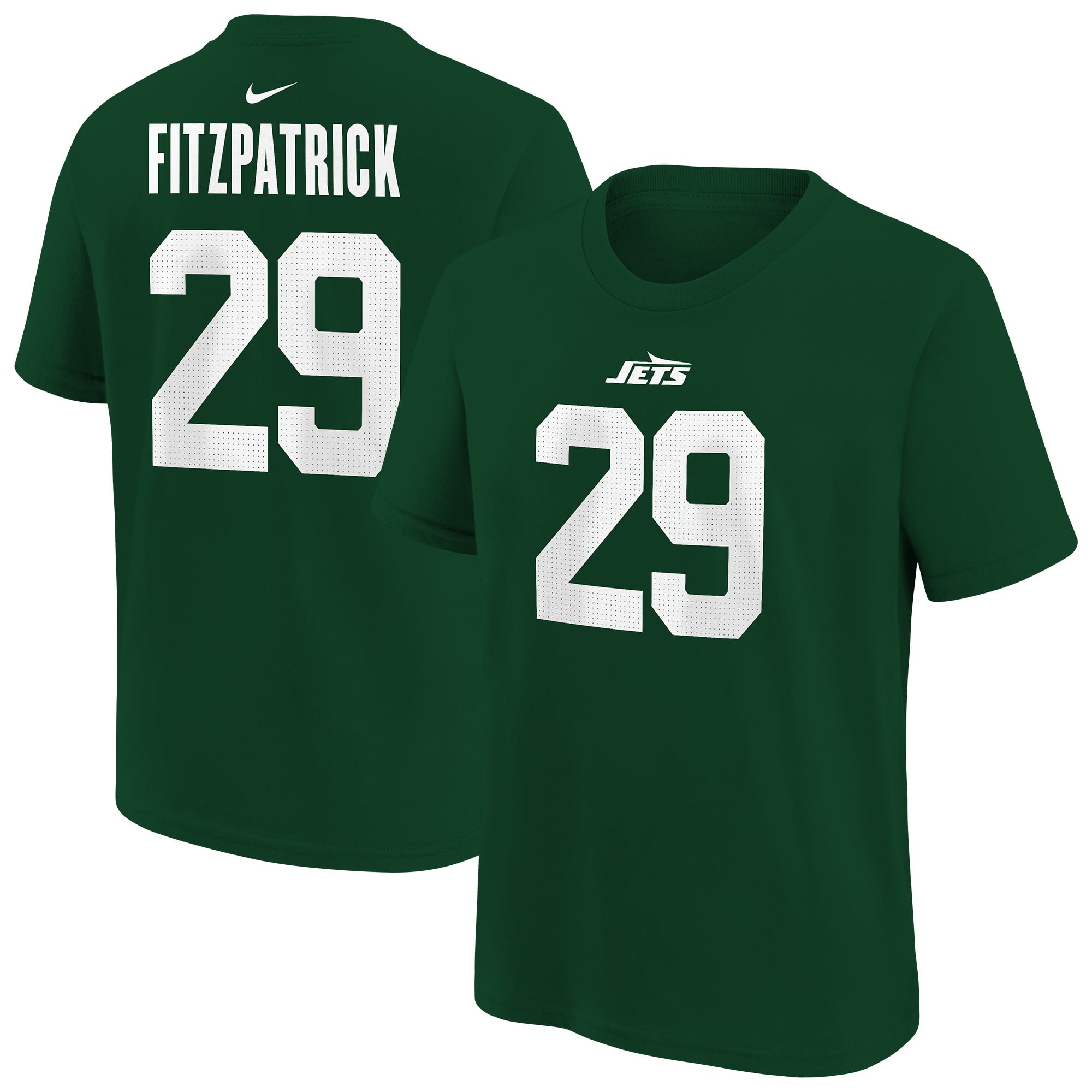 T-shirt Nike Minkah Fitzpatrick vert New York Jets pour enfant, nom et numéro