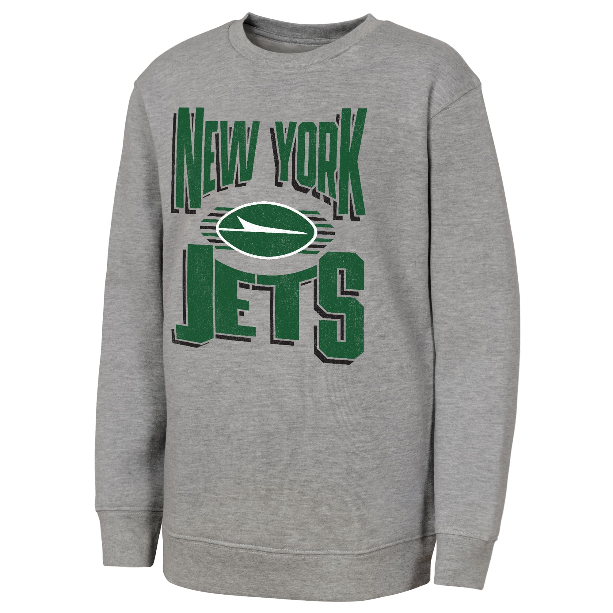 Sweat-shirt gris Jet Stream des Jets de New York pour jeunes la marque Outerstuff